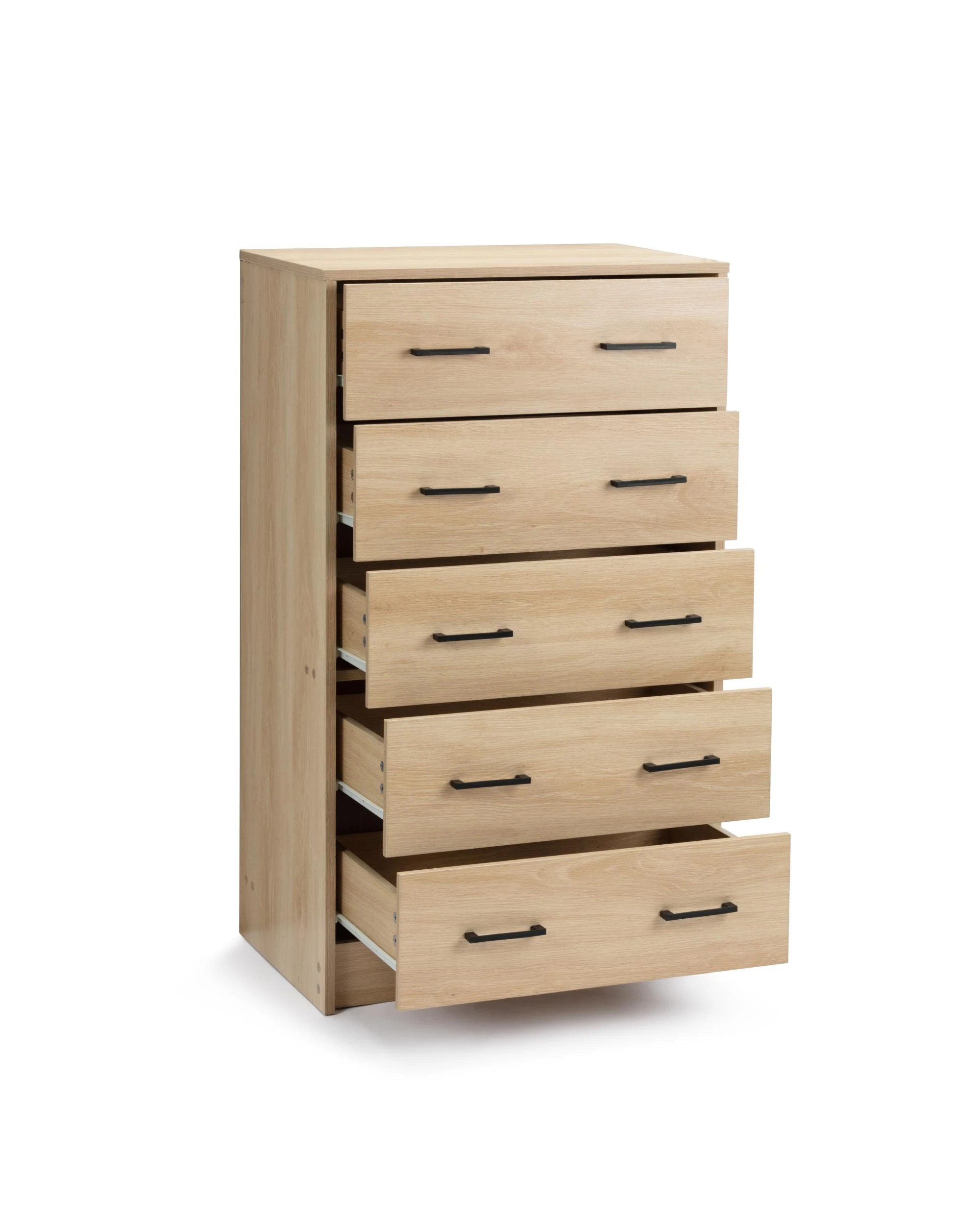 5 Kodu Chest 5 Drawers Tallboy Storage Dresser Storage Cabinet Oak - Natural, 5 of 7