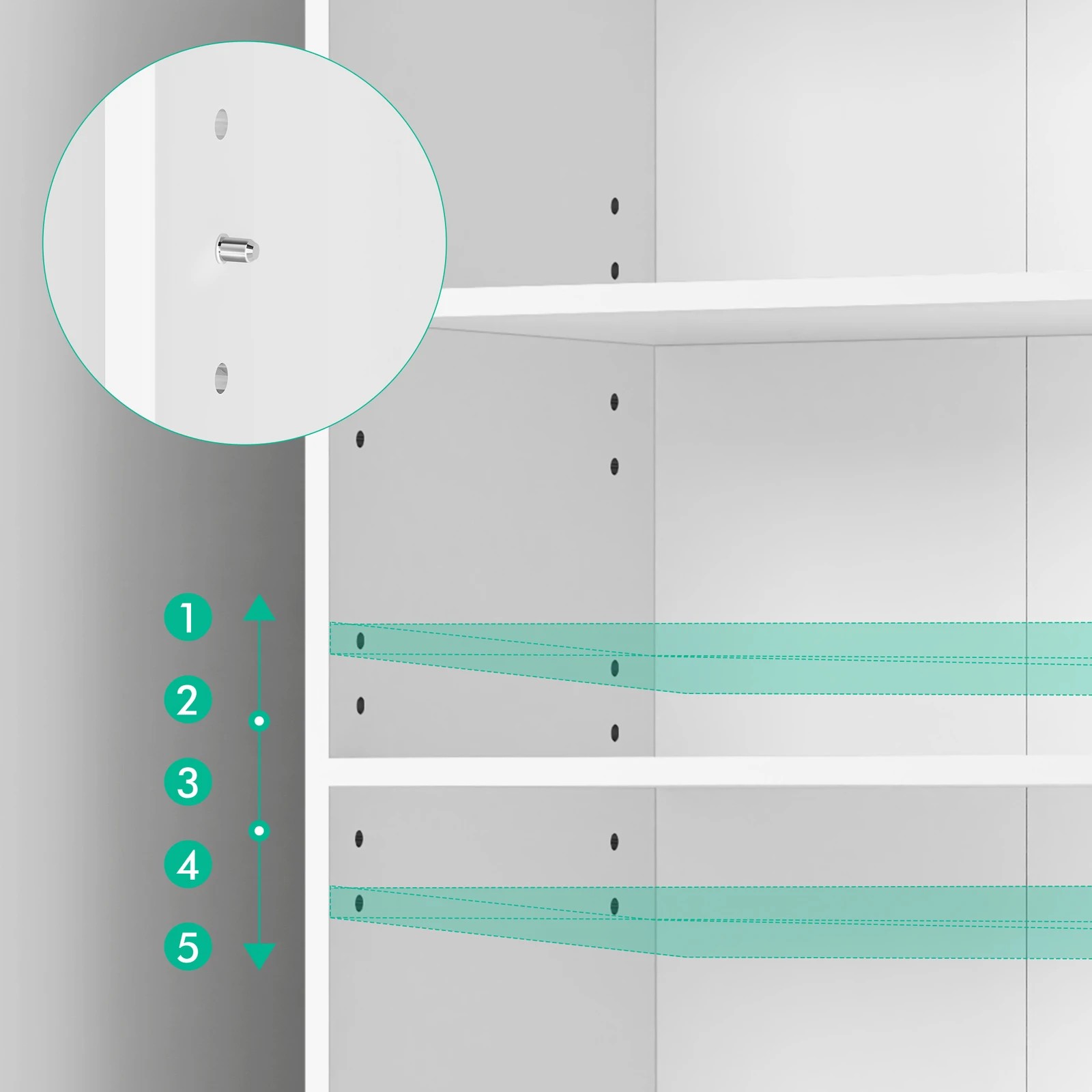 7 Alfordson Wardrobe Clothes Storage Cabinet Closet Organizer 3 Drawers - White, 7 of 10