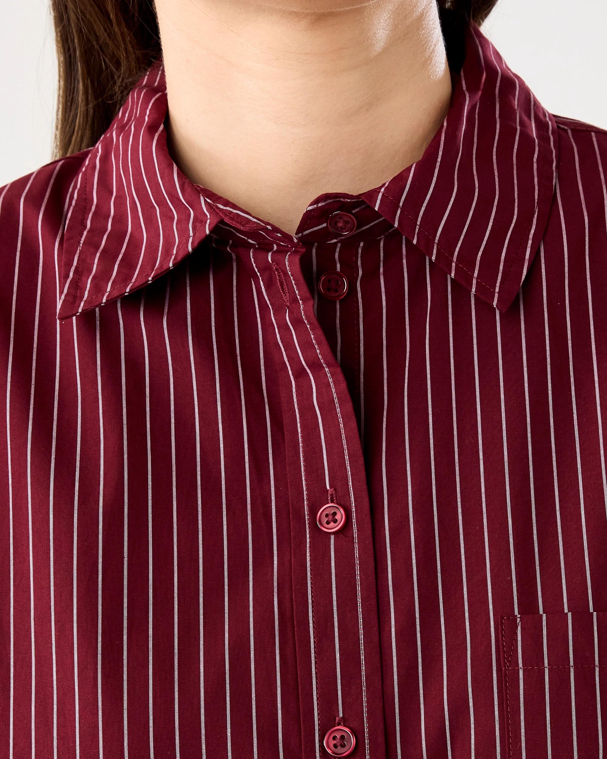 5 Long Sleeve Oversized Stripe Shirt Strp Cran, 5 of 8