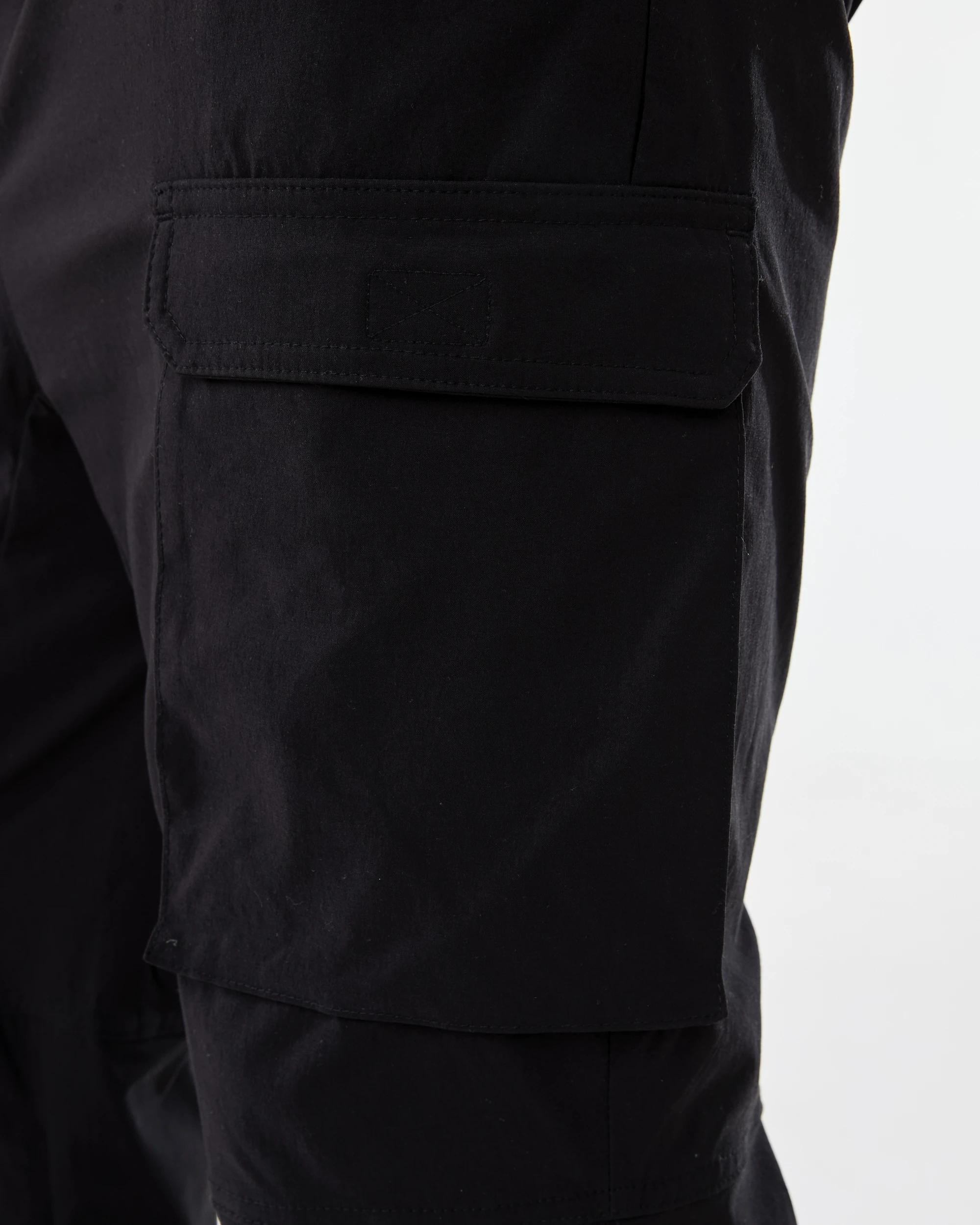 6 Active Mens Woven Cargo Pants BLACK, 6 of 6