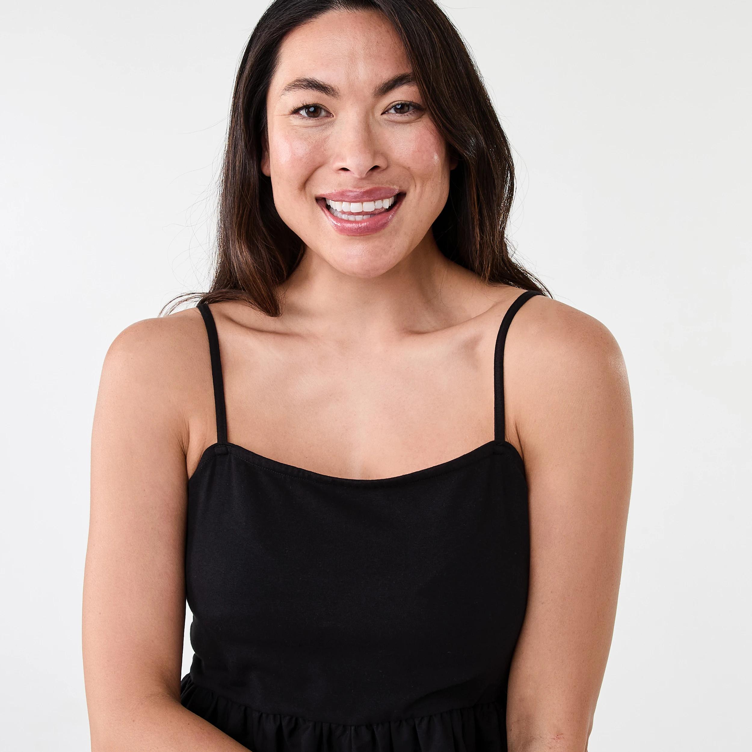 4 Sleeveless Bubble Hem Top Black, 4 of 6