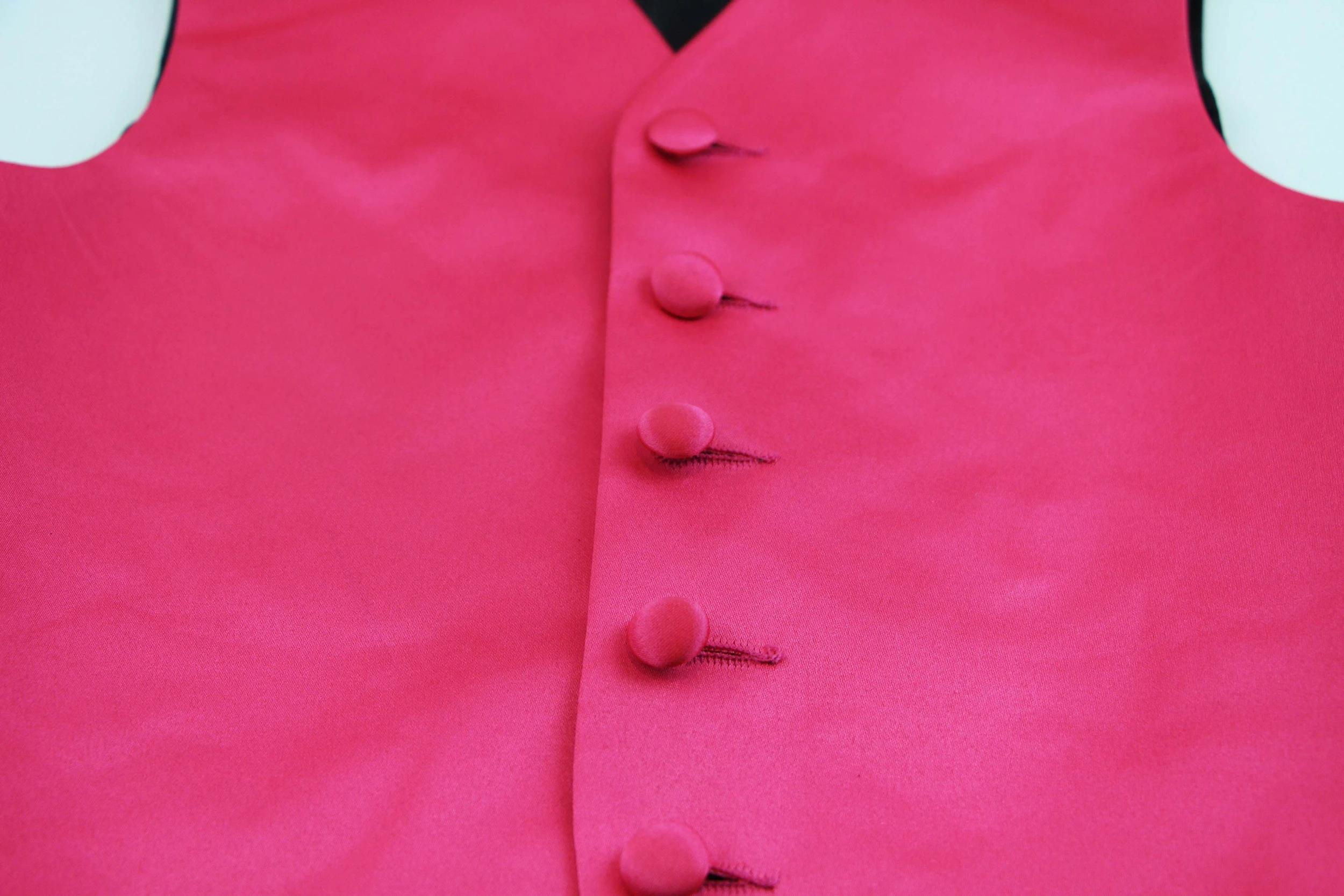 2 Zasel Boys Junior Vest Adjustable Waistcoat HOT PINK, 2 of 4