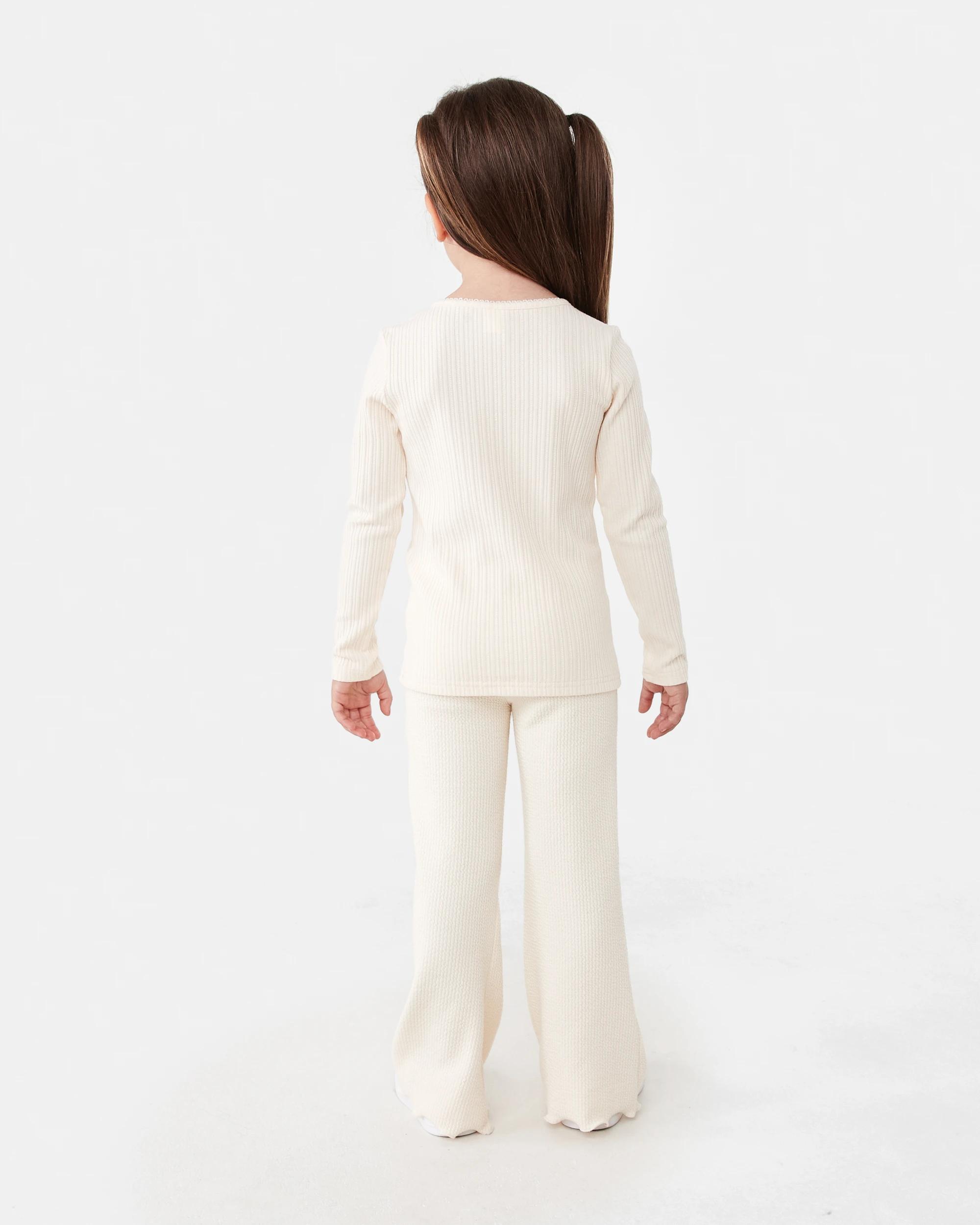 6 Jacquard Flared Leggings Butter Bge, 6 of 6