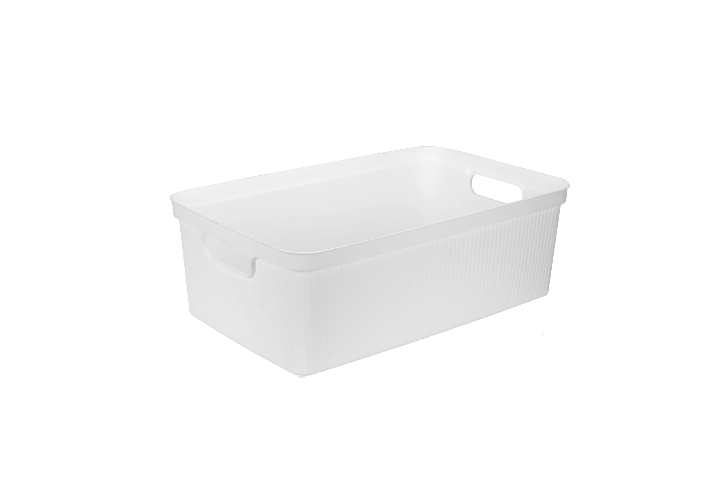 4 42L Ribbed Storage Tub - White, 4 of 7