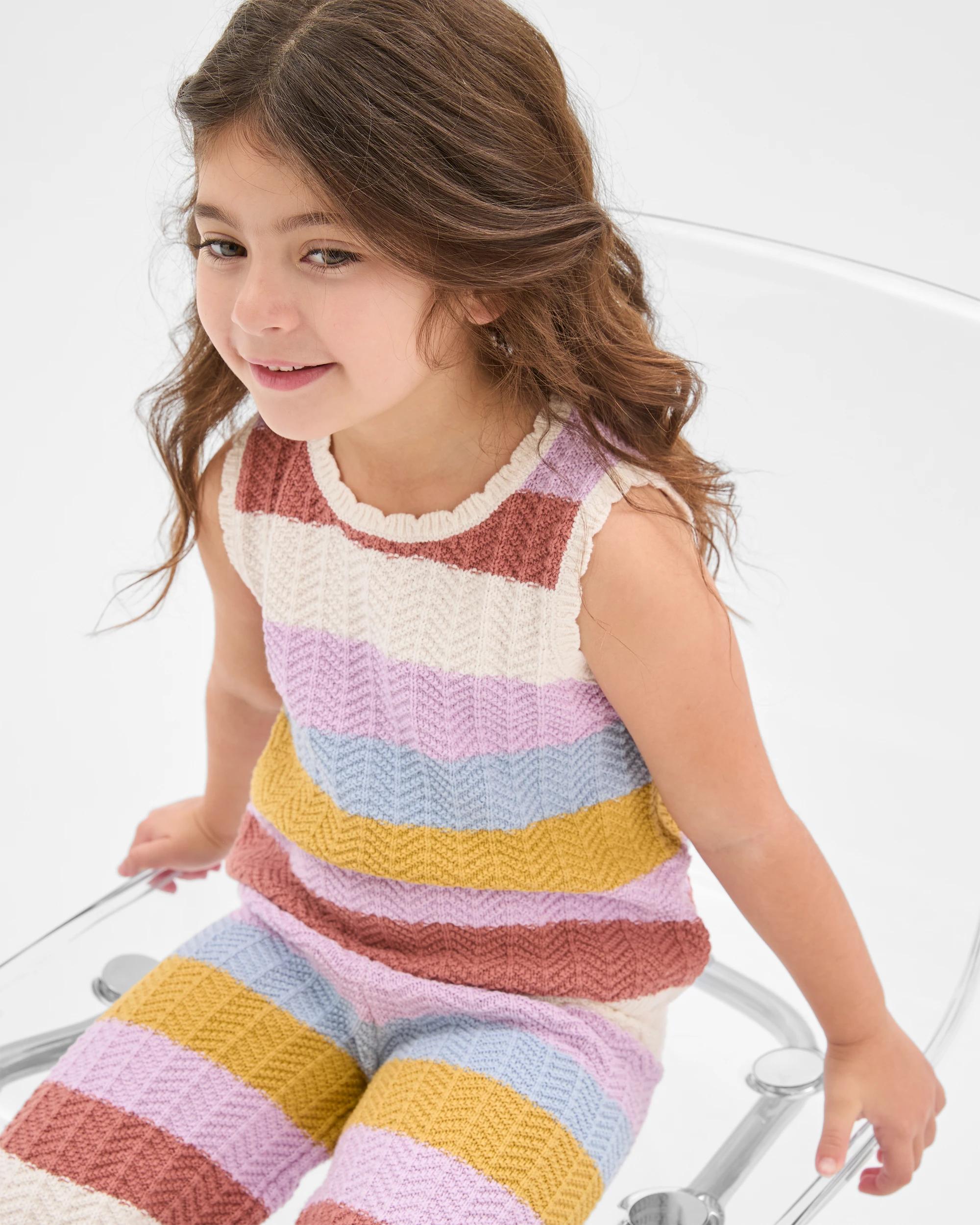 3 Target Kids Australian Cotton Crochet Co-Ord Pants MULTI STRIPE, 3 of 6