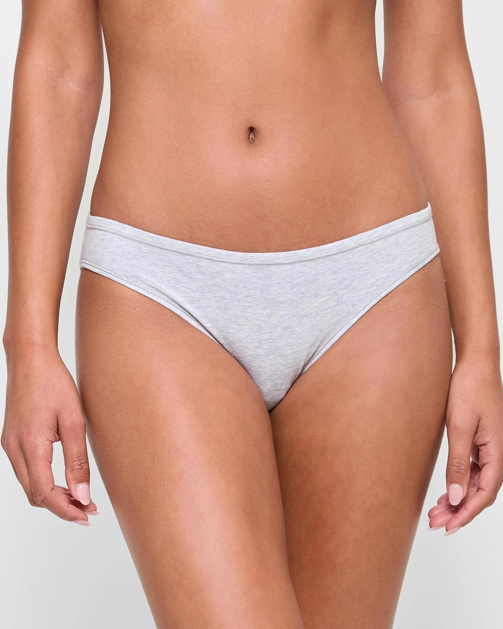 2 Target Woman Womens Super Soft Bikini Briefs 2 Pack GREY MARLE / WHITE, 2 of 4