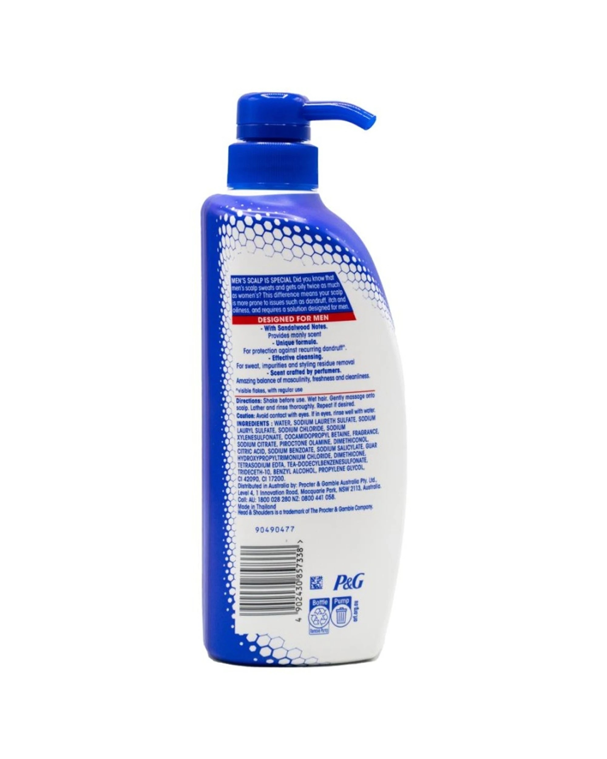 3 Head & Shoulders 6PK Ultra Men 2 In 1 Anti Dandruff Shampoo Conditioner 550ml - Blue, 3 of 3