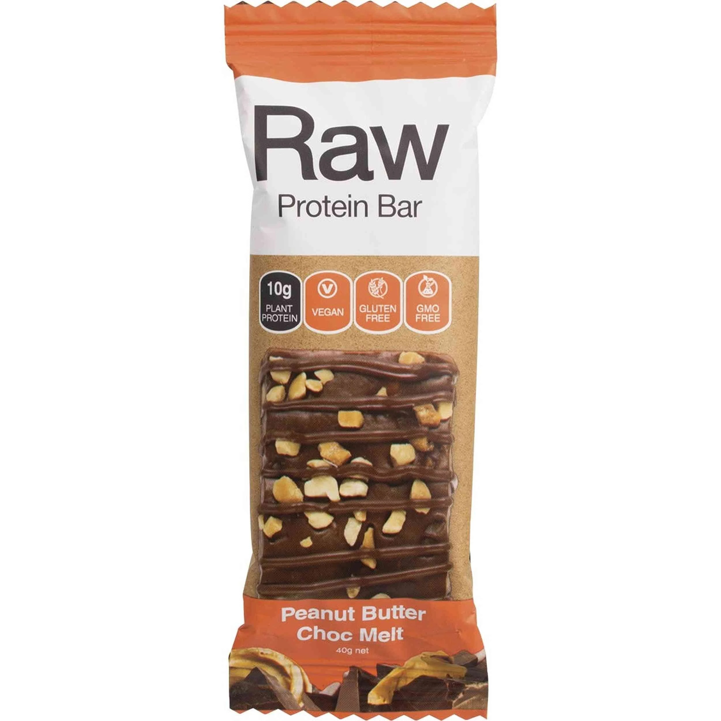3 Amazonia Raw Protein Bar Peanut Butter Choc Melt 10x40g, 3 of 5
