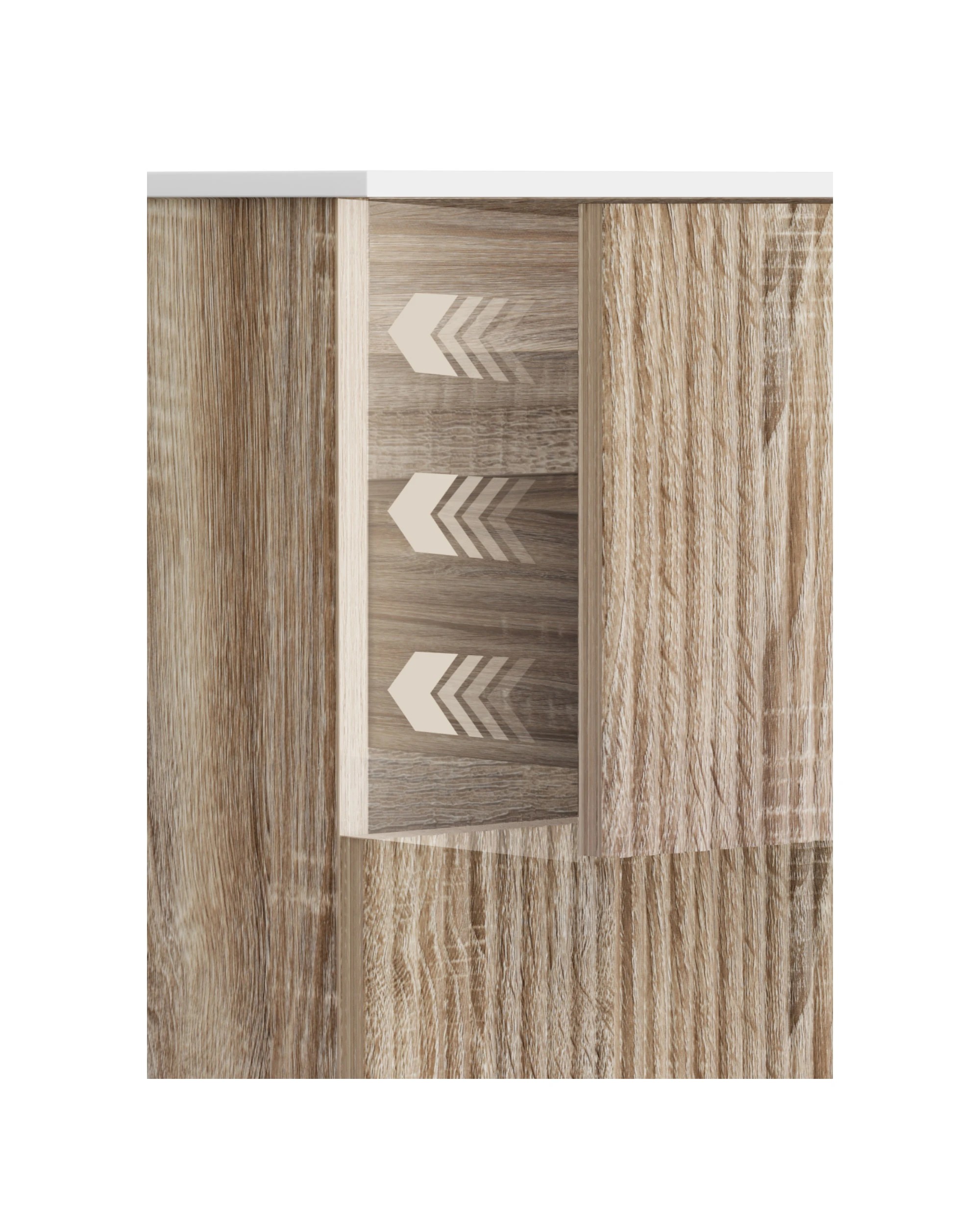 4 Cefito Vanity Unit 900mm Bathroom Cabinet Storage Wall Hung Timber Front - Natural, 4 of 7