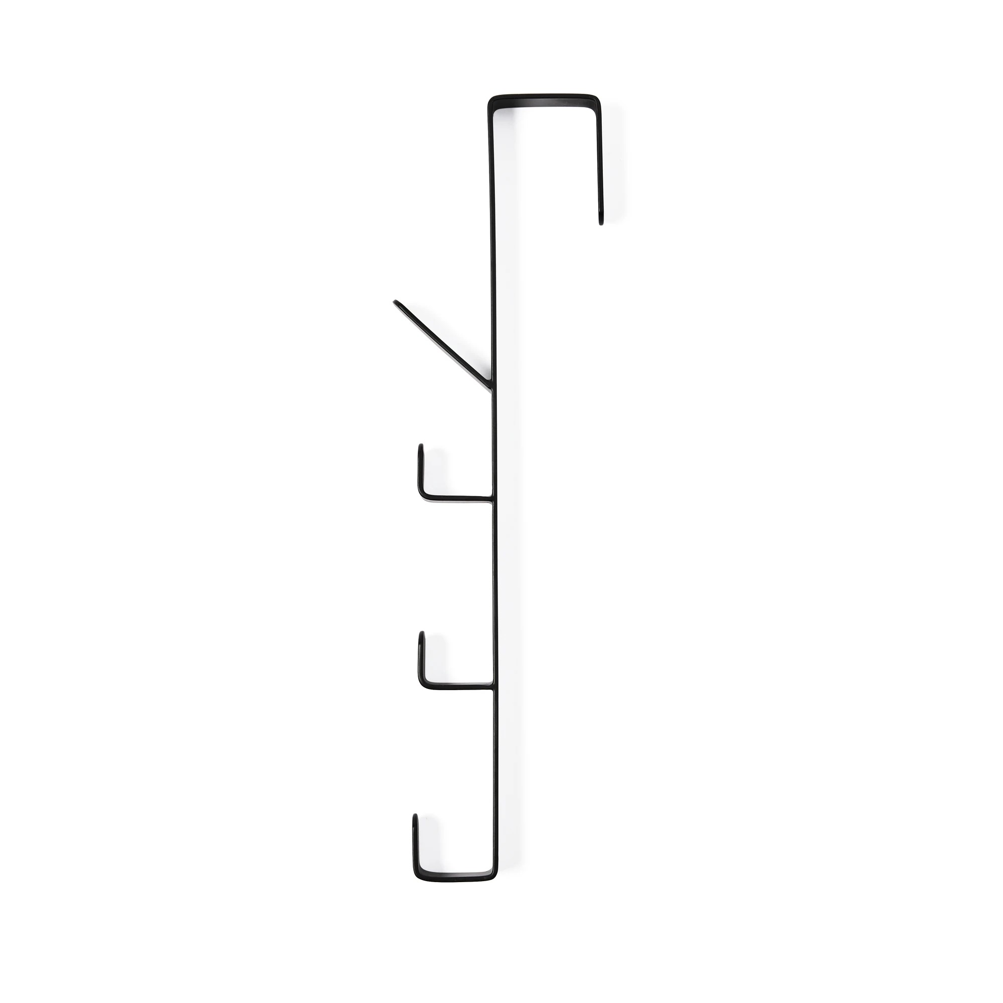3 Over the Door Vertical Hook - Black, 3 of 5
