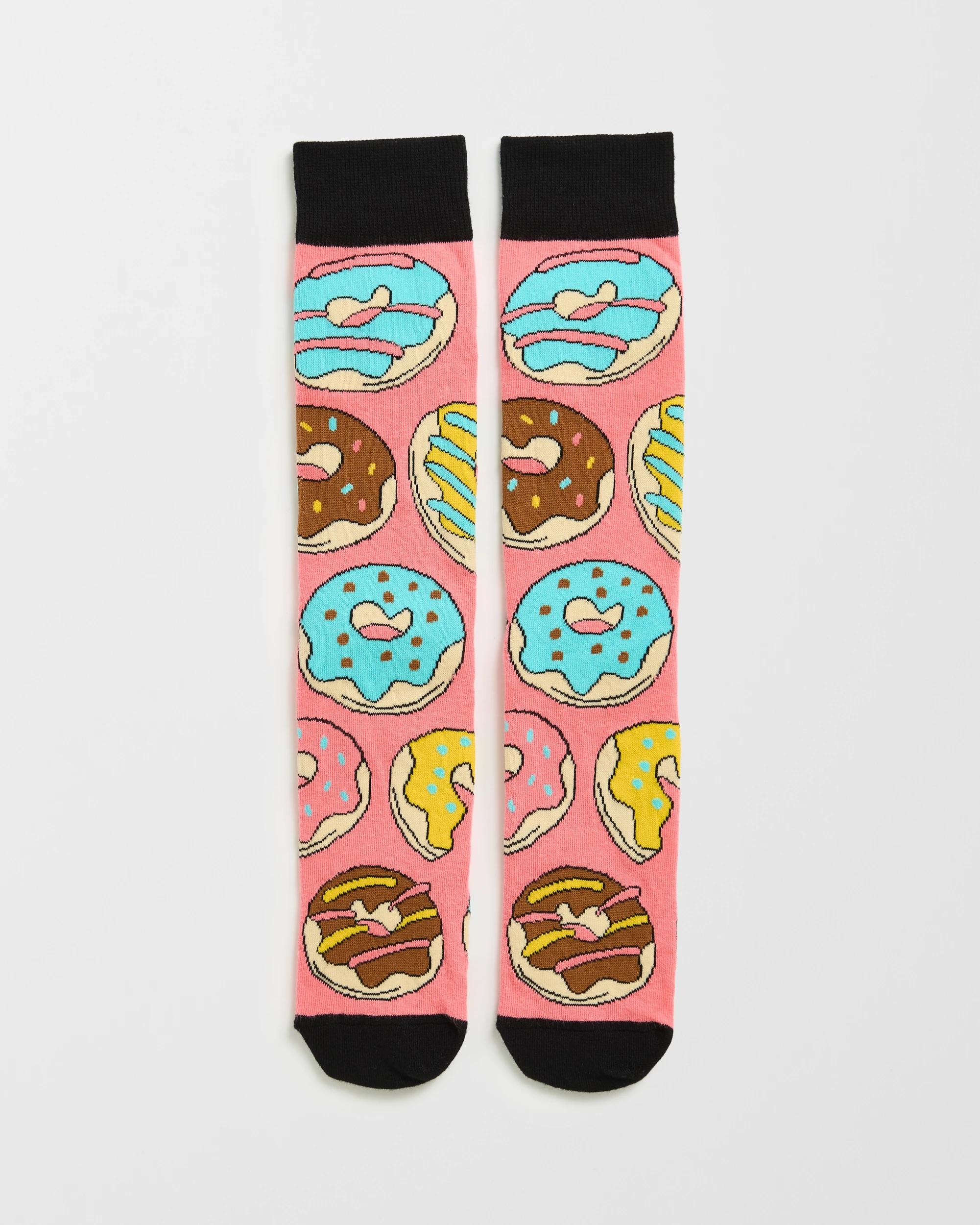1 Swag  Crew Socks - Donut RED, 1 of 3