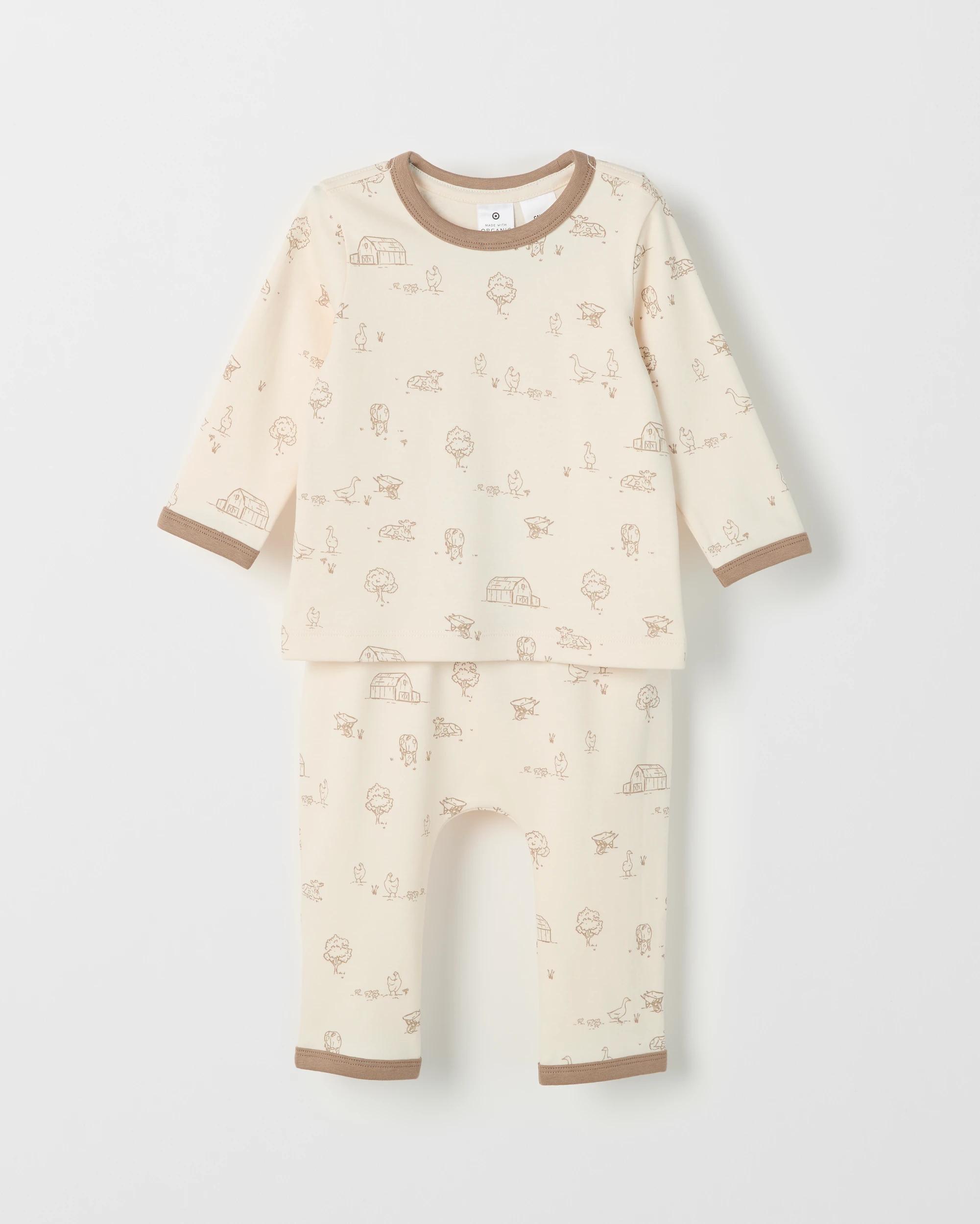 2 Target Baby Baby Organic Cotton 2 Pack Knit Pyjama Set FARM, 2 of 5