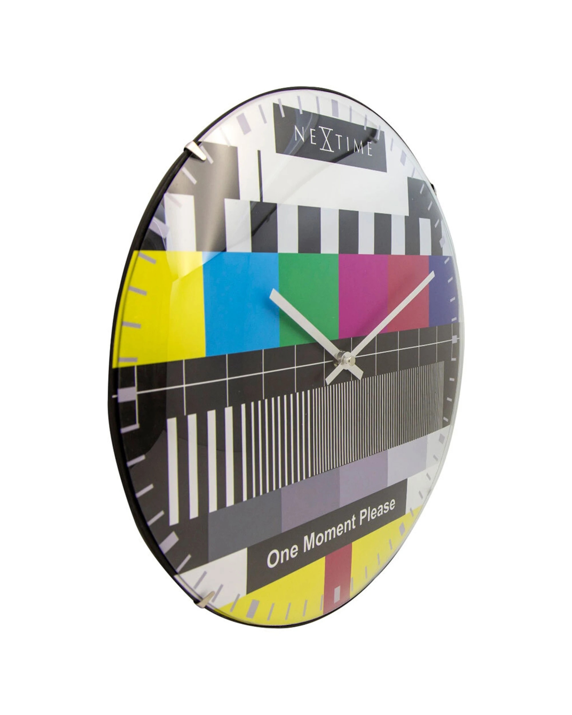 2 NeXtime Dome Testpage Wall Clock Silent Sweep Dome Glass 35cm - Multi, 2 of 5