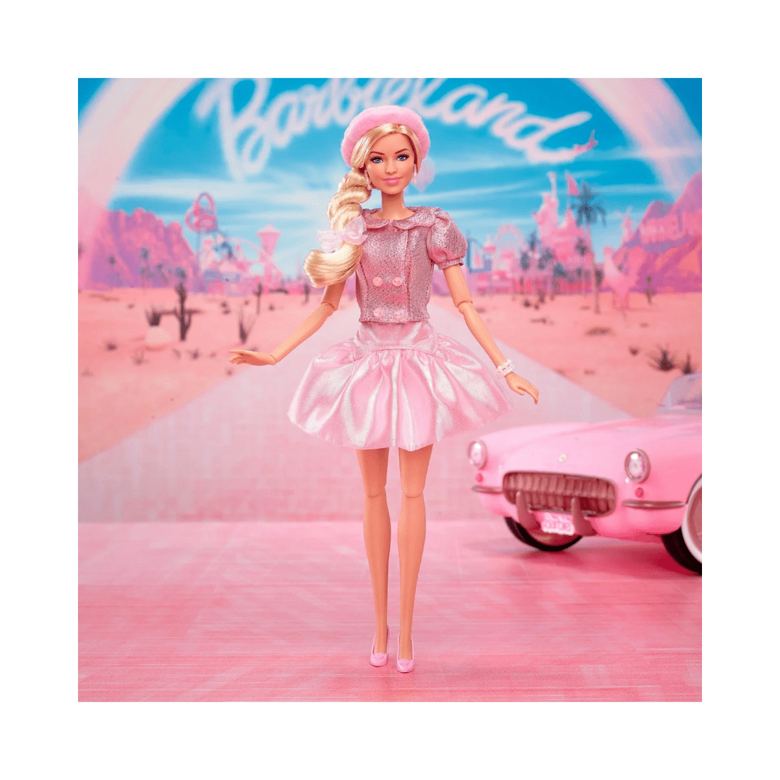 3 Mattel Barbie the Movie Barbie Pink Puffy Dress with Pink Beret Collector Fashion Doll - Pink, 3 of 10