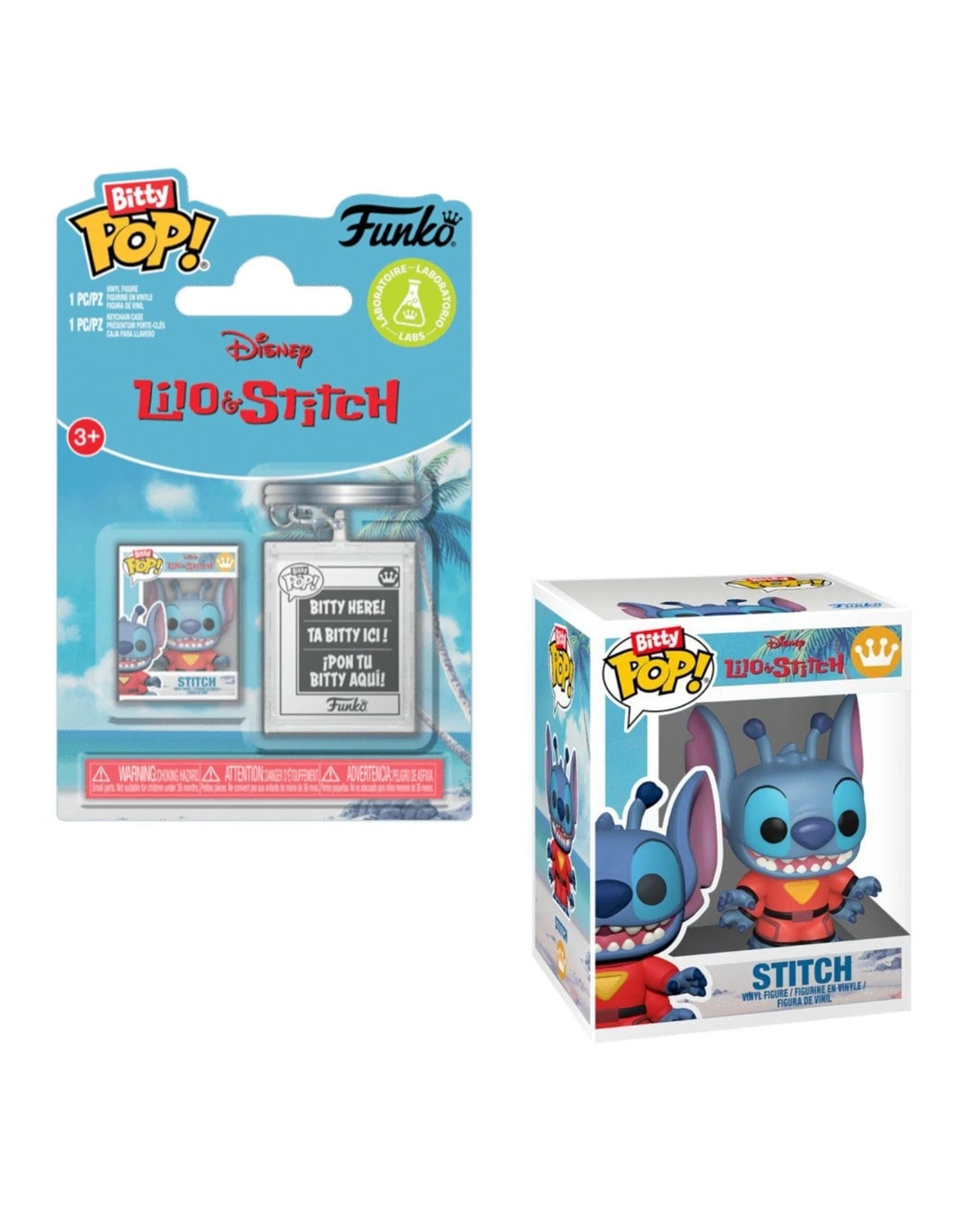 1 Disney Lilo and Stitch 626 Stitch Bitty POP! Vinyl with Keychain Case, 1 of 3