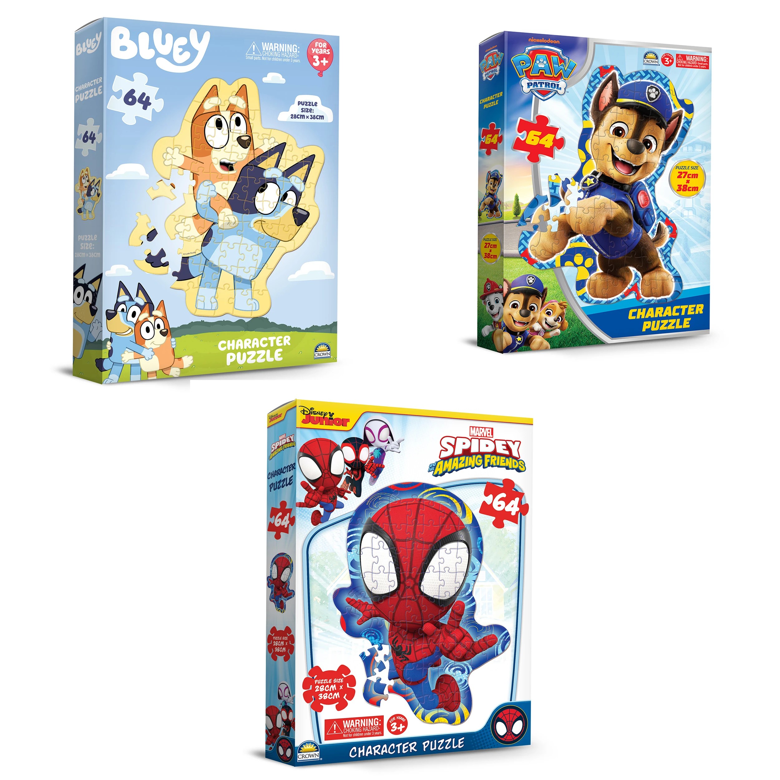 1 64 Piece Character Puzzle - Assorted, 1 of 4