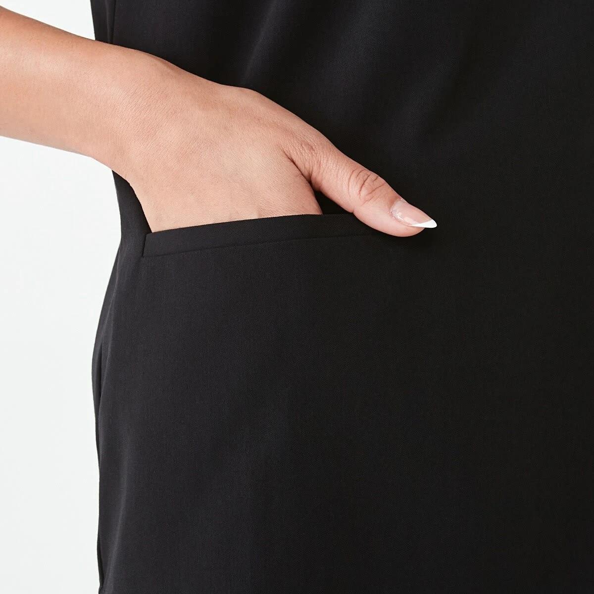 6 Work Placket Scrub Top BLACK, 6 of 8