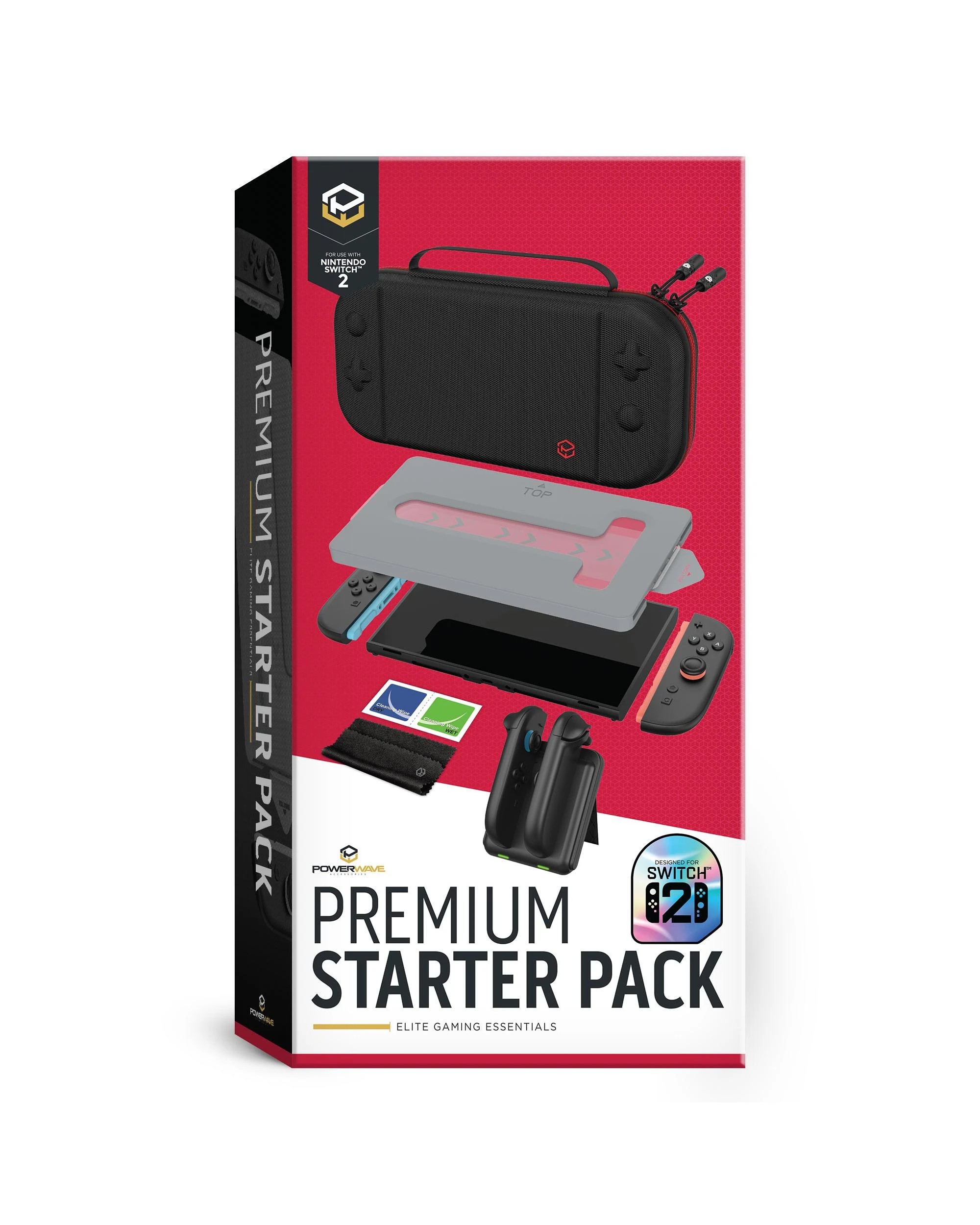 1 Powerwave Premium Starter Pack for Nintendo Switch 2 - Black, 1 of 10