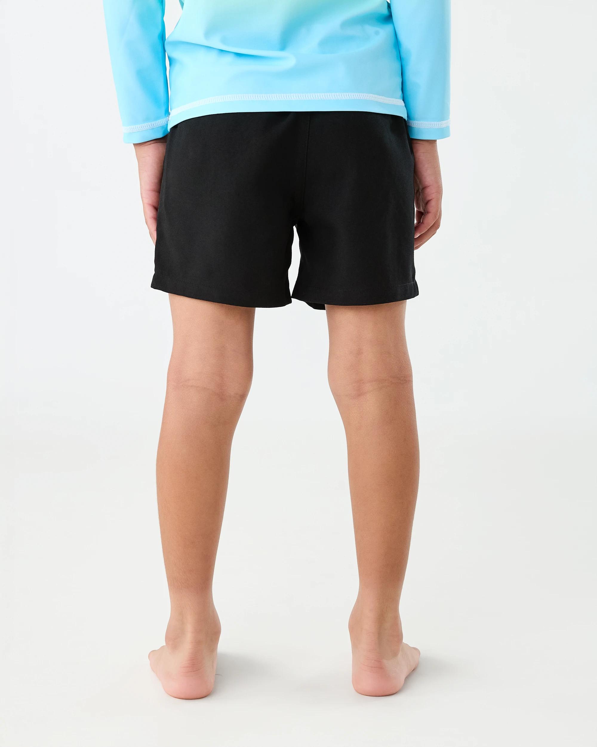 2 Plain Swim Boardshorts Black, 2 of 8
