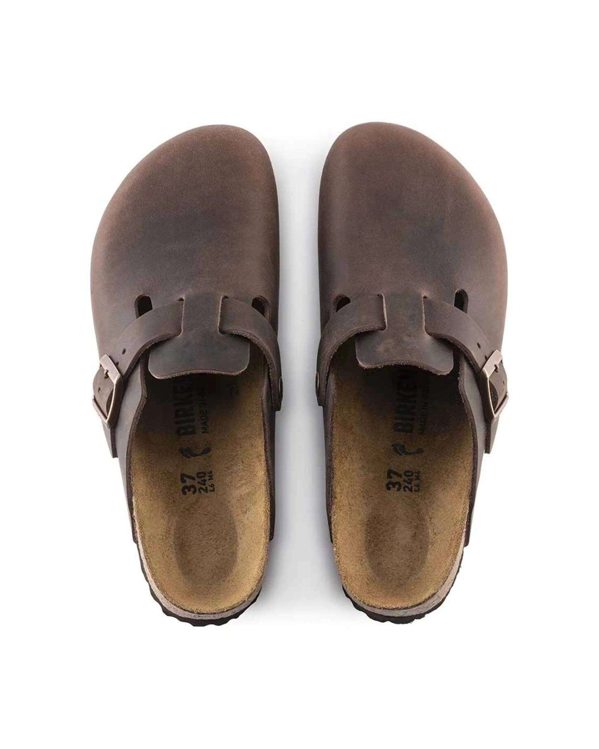 1 Birkenstock Boston Oiled Leather Clogs Regular Width HABANA, 1 of 5