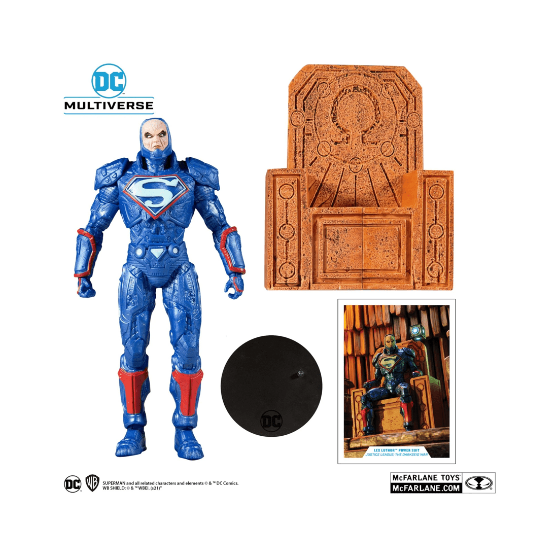 2 McFarlane Toys DC Multiverse Justice League The Darkseid War Lex Luthor Power Suit 7 inch Action Figure, 2 of 6