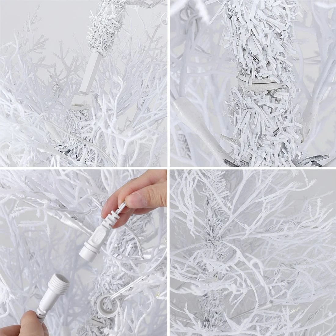 7 Jingle Jollys 1.8M LED Christmas Tree 8 Modes Adjustable Multi Color Light Snowy - White, 7 of 7