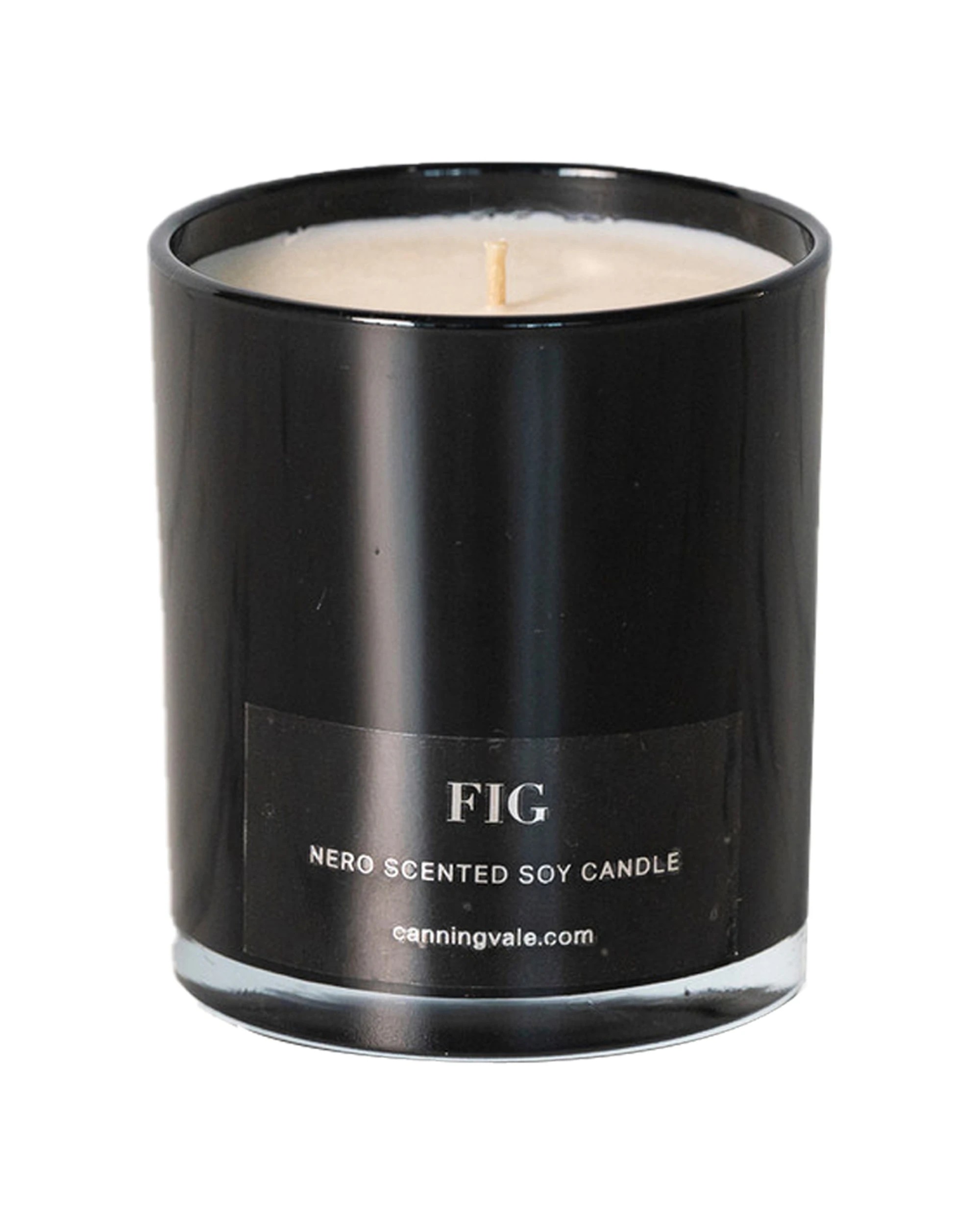 1 Canningvale Fig Nero Medium 9cm Scented Soy Wax Candle - Black, 1 of 3