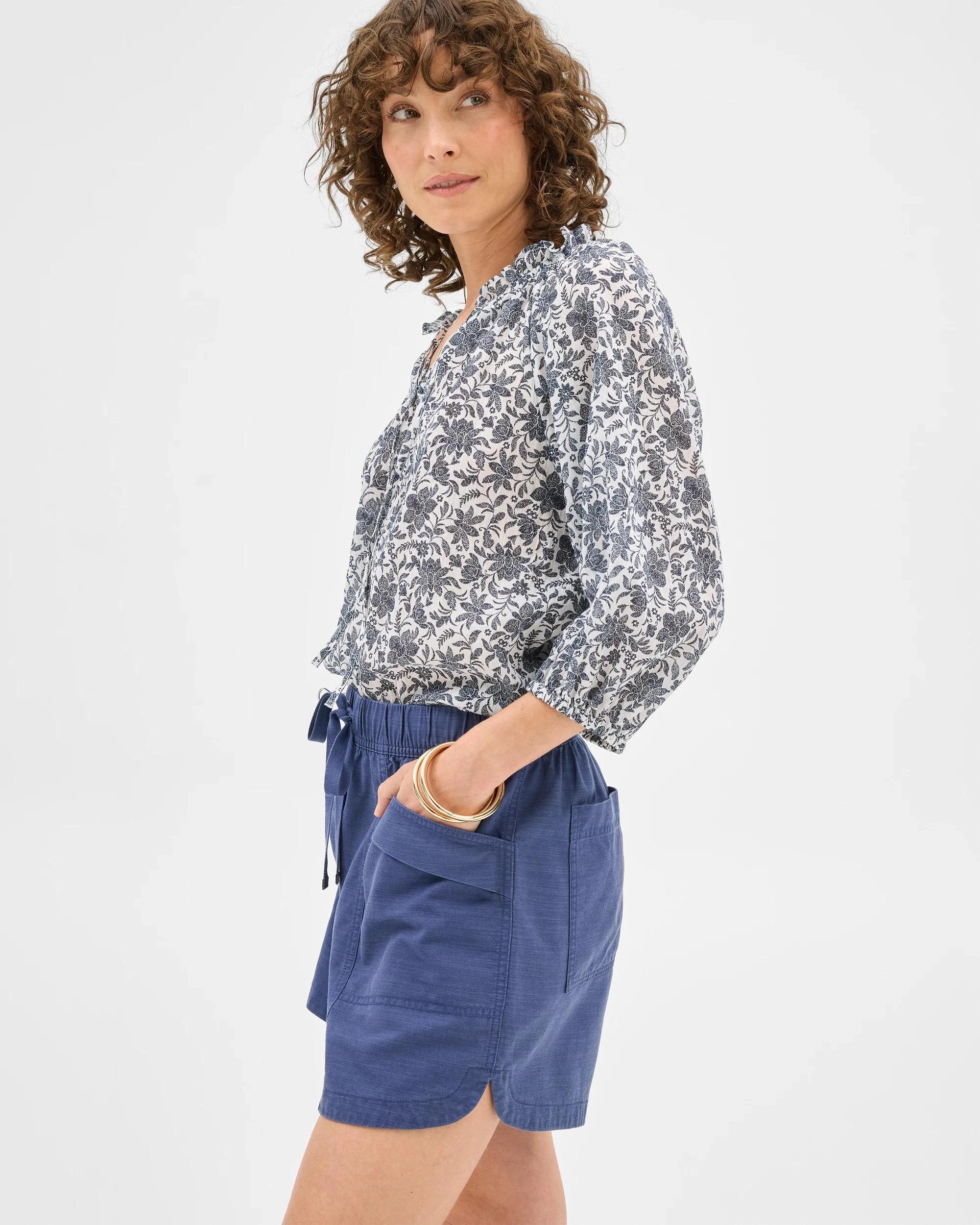 6 Target Slub Seam Detail Shorts INDIGO BLUE, 6 of 7