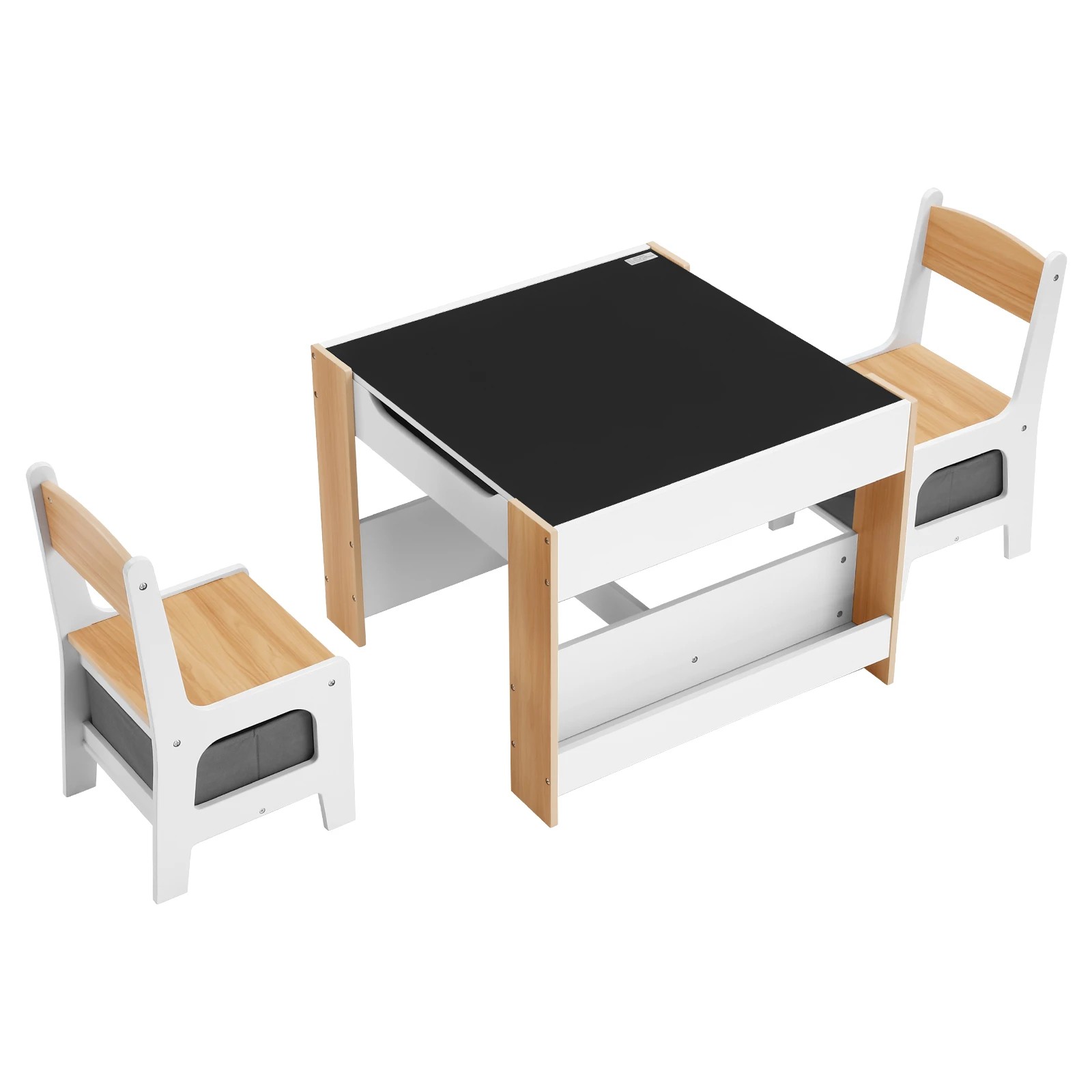 1 Kidbot 4 IN 1 Kids Table and Chairs Set Childrens Activity Centre, 1 of 10