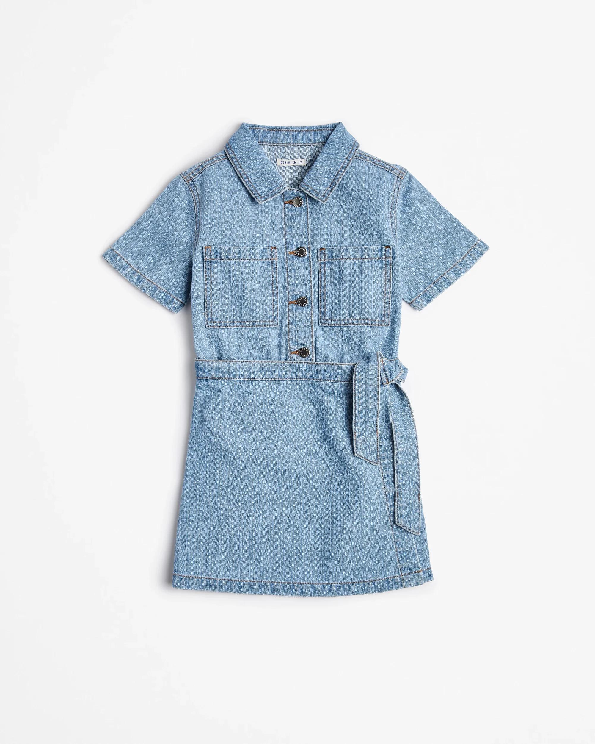 4 Target Denim Textured Denim Dress BLUE, 4 of 5