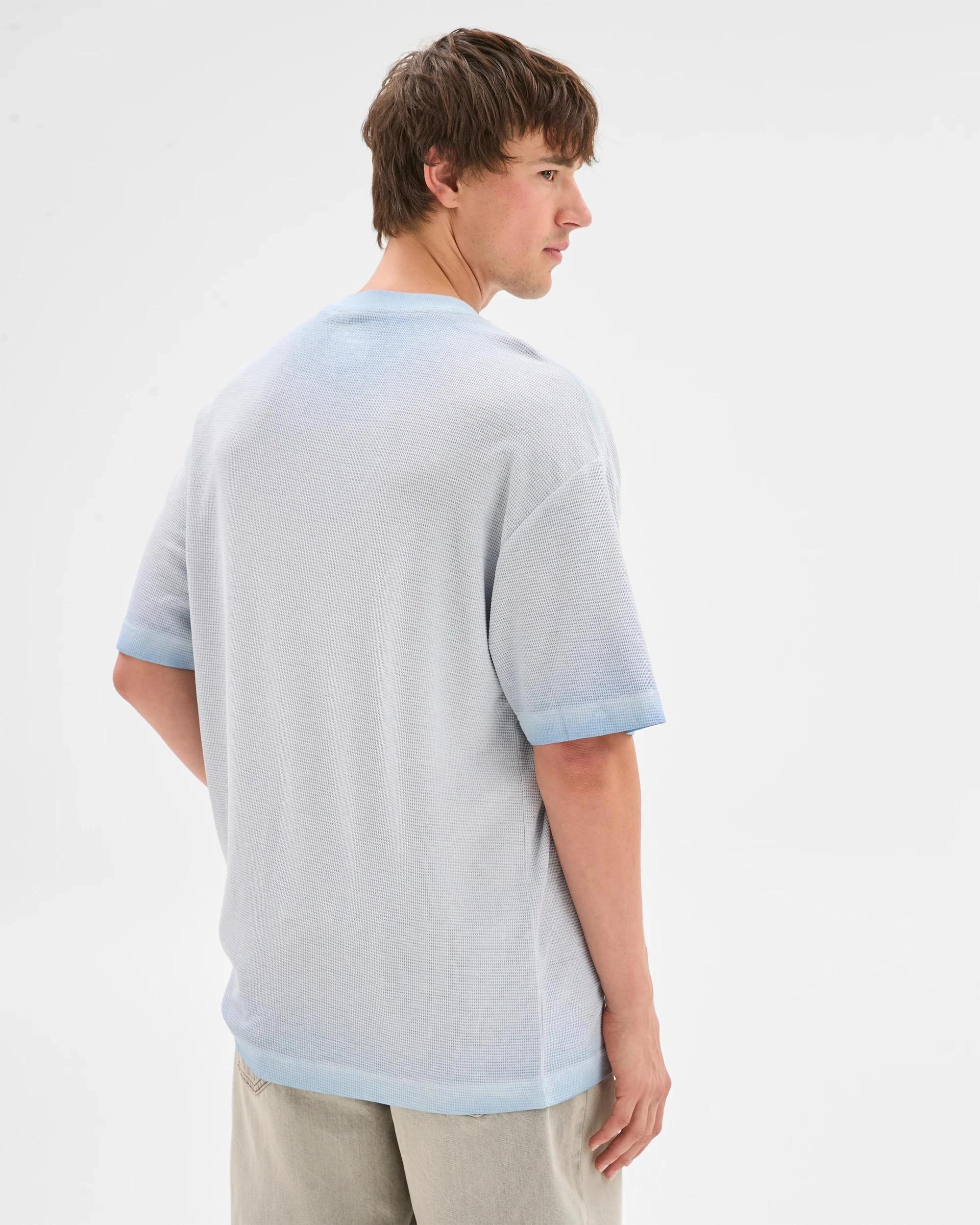 3 Commons Australian Cotton Blend Waffle T-Shirt BLUE FOG, 3 of 7