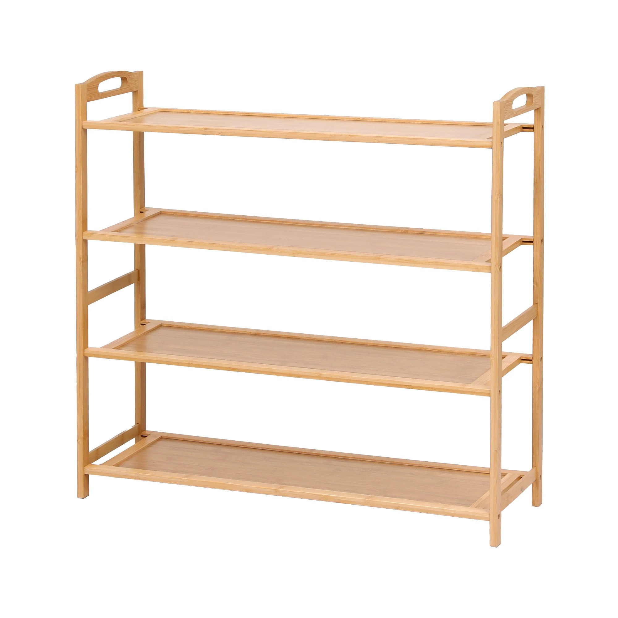 1 Artiss 4 Tier Shoe Rack Bamboo Storage Organiser - Natural, 1 of 3
