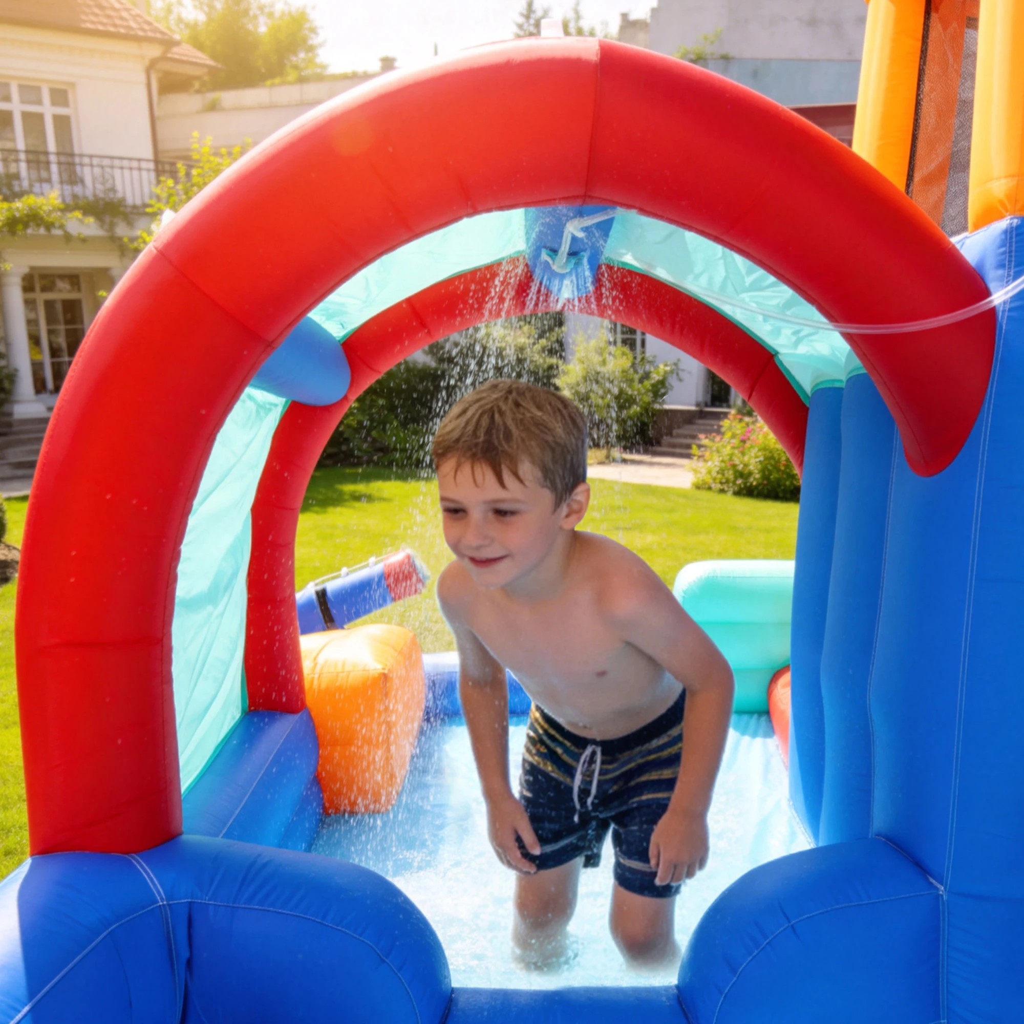 6 Airmyfun Inflatable Water Slide Park Bouncy Castle Play Centre - Multi, 6 of 9