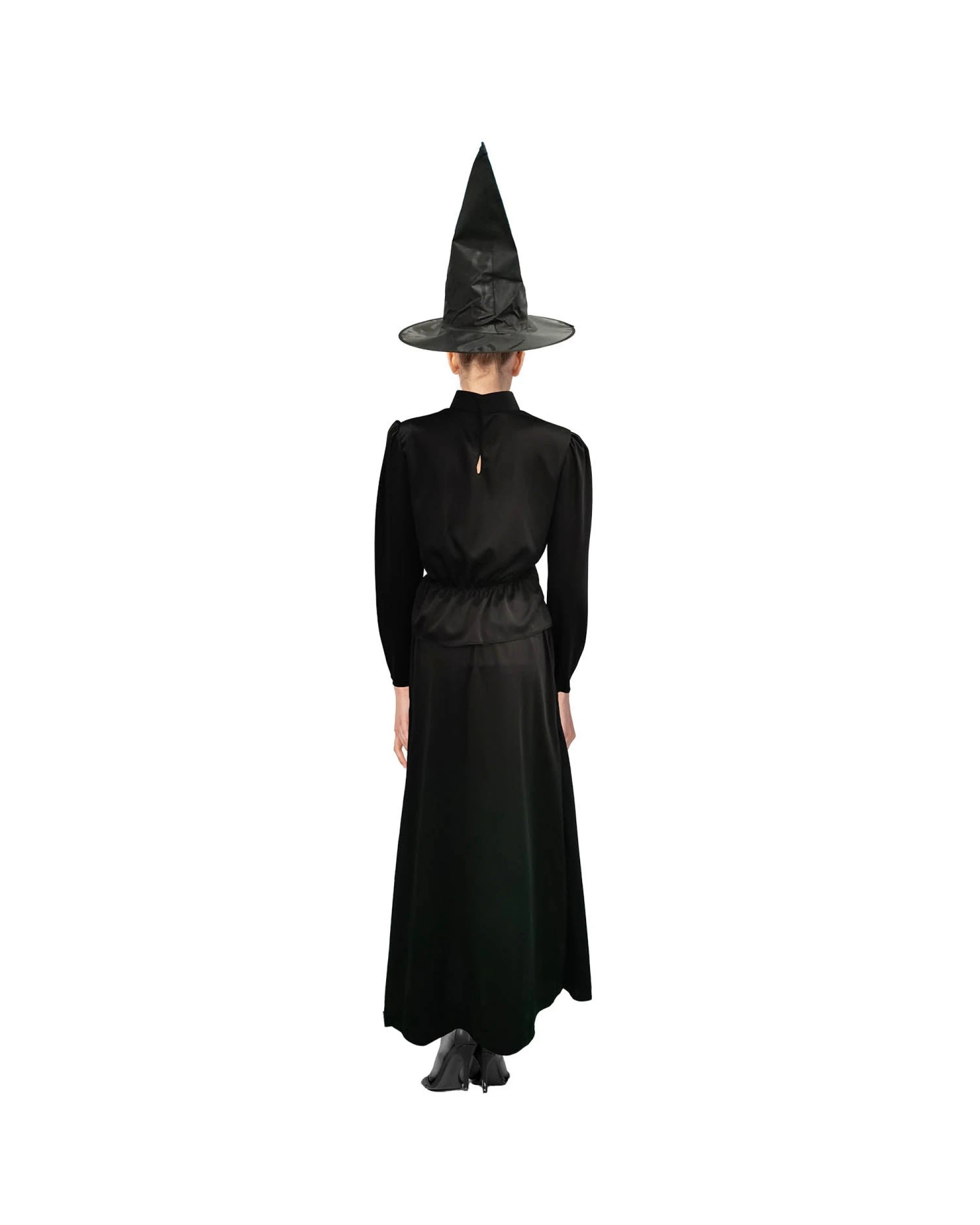 1 JD Party Womens Classic Witch Costume Halloween Witch Dress Witch Hat XS/S - Black, 1 of 1
