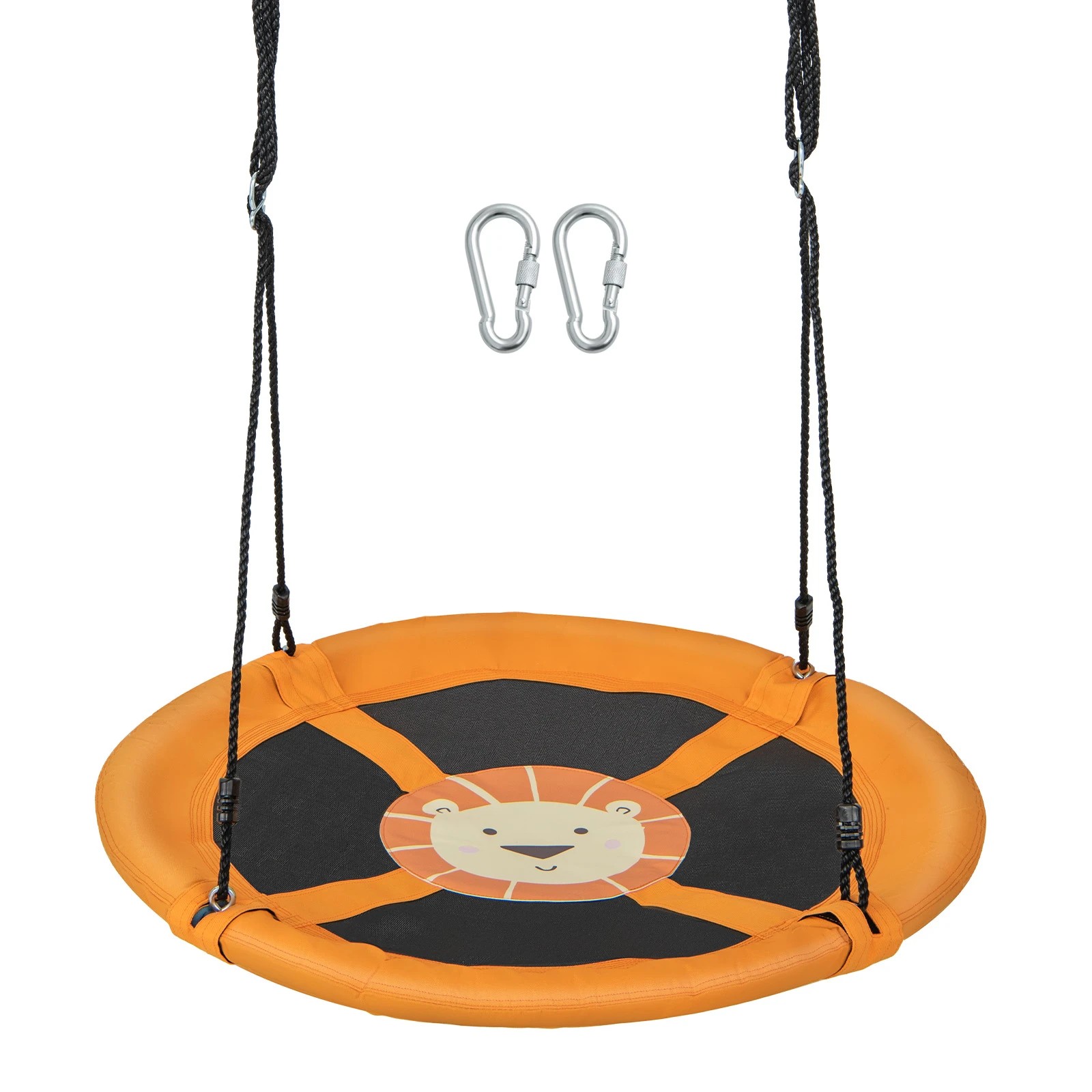 1 Costway 100cm Outdoor Tree Swing All-weather Flying Saucer Swing - Yellow, 1 of 2