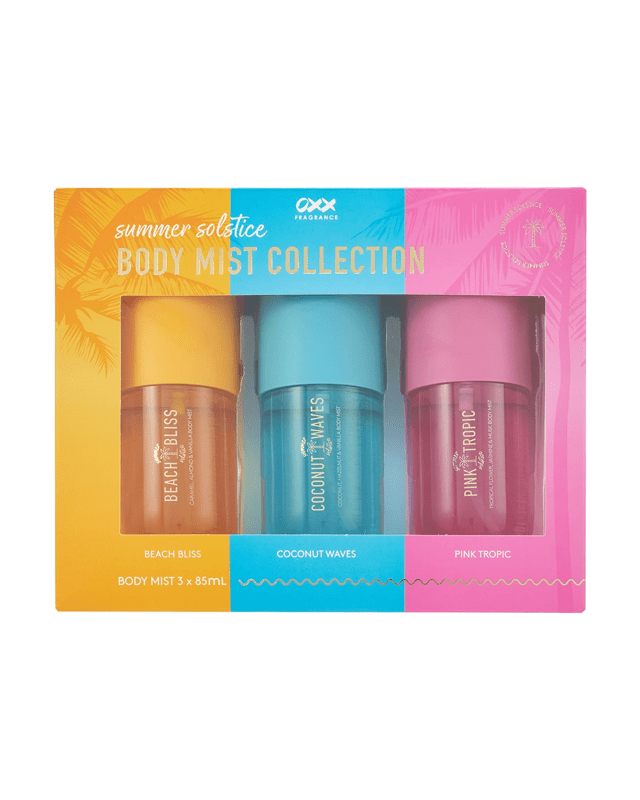 OXX Fragrance 3 Pack Summer Solstice Body Mist Collec