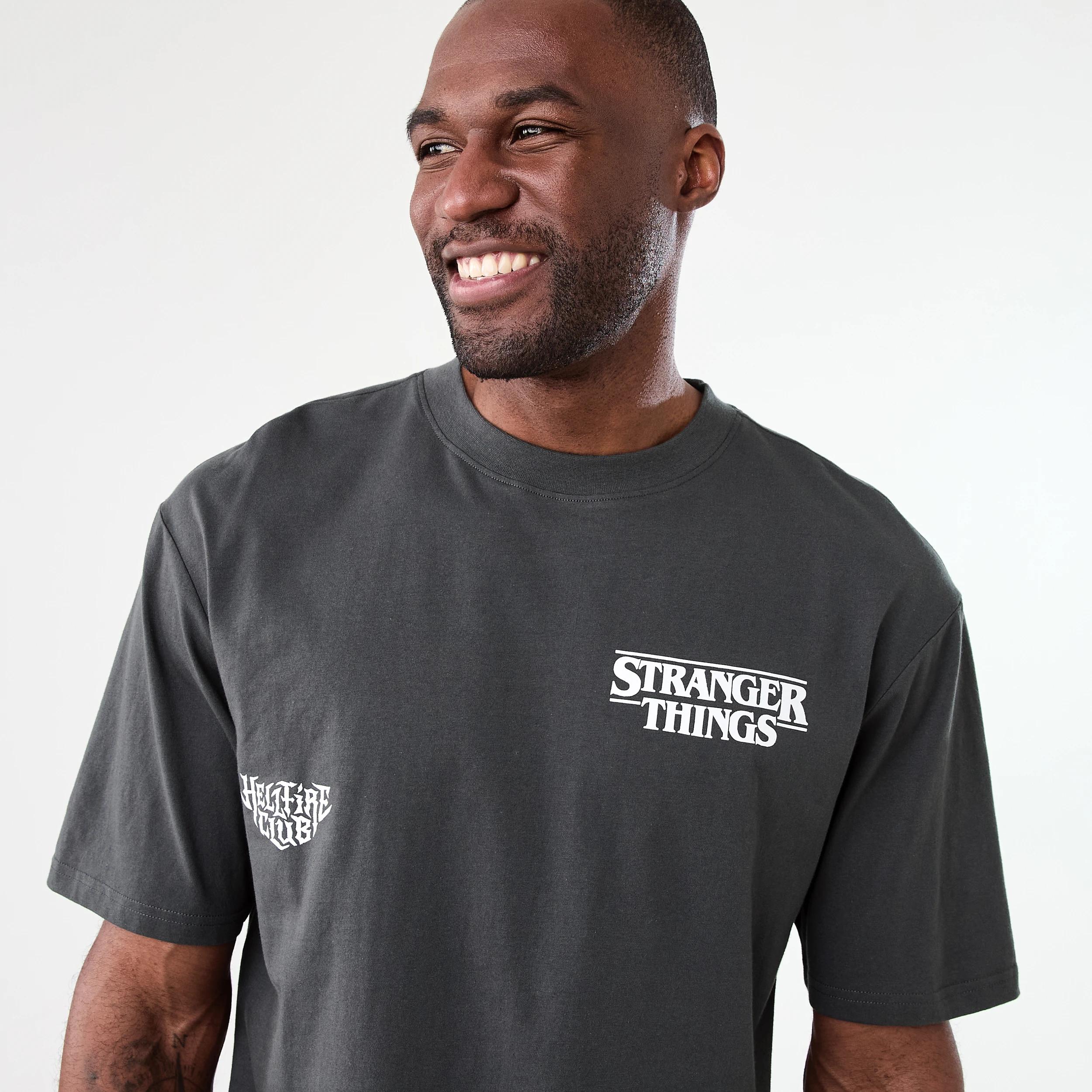 4 Stranger Things License Oversized T-shirt Blk Oyster, 4 of 8