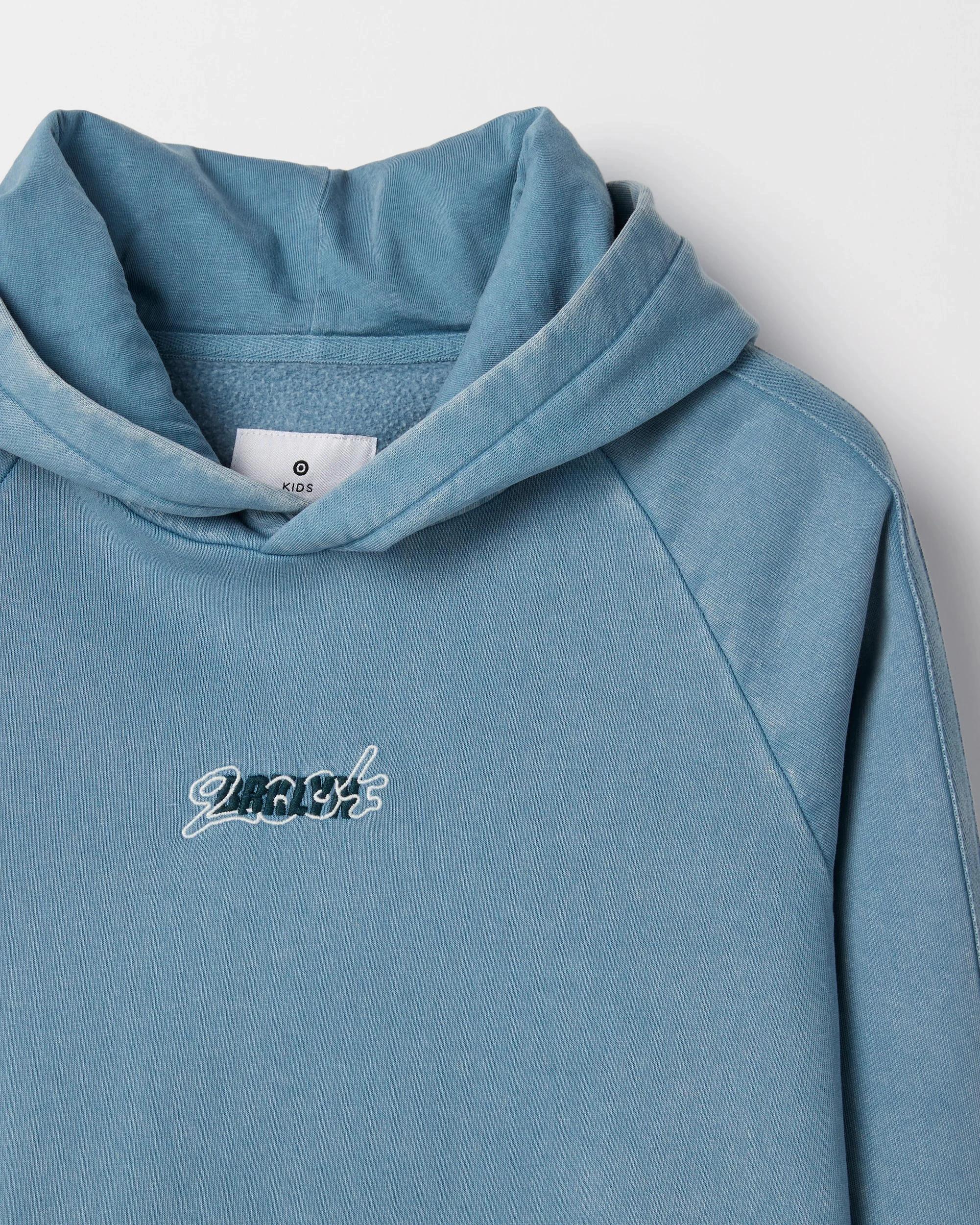 7 Target Kids Australian Cotton Blend Washed Popover Sweat Top BLUE, 7 of 7