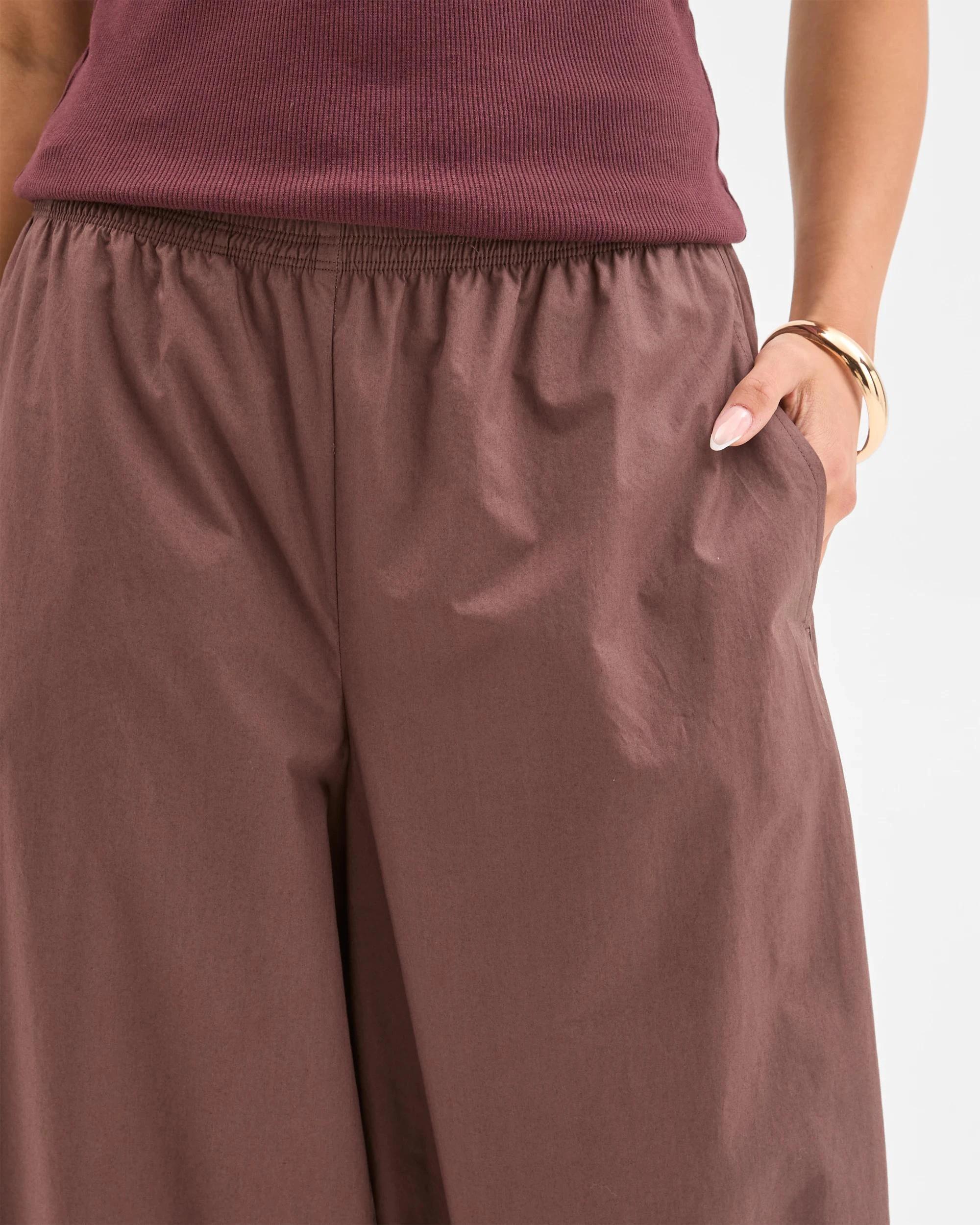 5 Lily Loves Australian Cotton Poplin Balloon Pants BROWN, 5 of 6