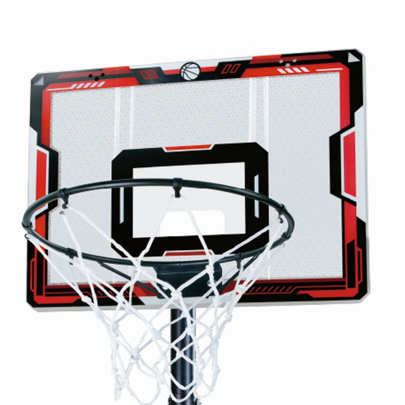 3 Ausway 1.3-2.4m Portable Height Adjustable Kids Basketball Hoop Stand with Backboard Net Ring Rim Game Set, 3 of 6