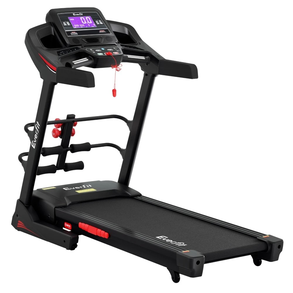 1 Everfit Treadmill Electric Home Gym Fitness Exercise Machine w/ Sit Up Bar - Black, 1 of 6