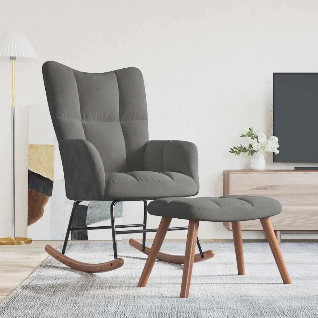 3 vidaXL Rocking chair Rocking - Grey, 3 of 9