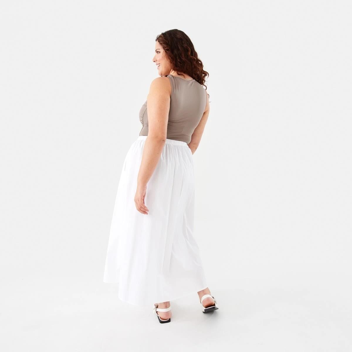 4 A-Line Maxi Skirt White, 4 of 6