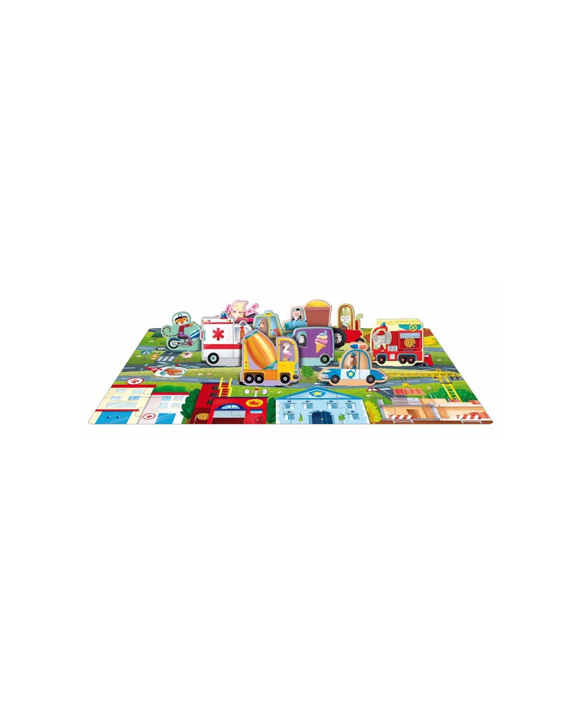 3 Sassi 40pc Junior Learn Shapes Vehicles 3D Puzzle & Book Set Kids Activity - Multi, 3 of 3