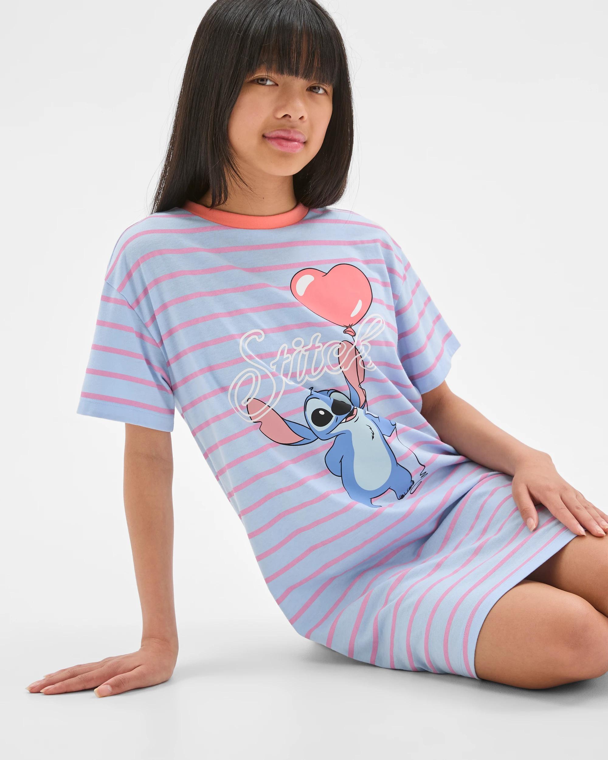 2 Disney Lilo & Stitch Older Girls Short Sleeve Oversized Nightie LILO & STITCH, 2 of 7