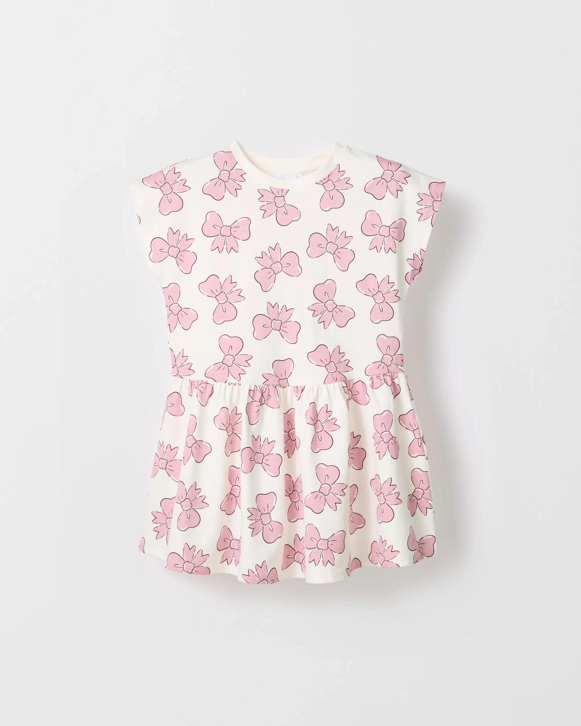 5 Target Kids Australian Cotton 2 Pack Knee Length Dress PINK BOW, 5 of 8