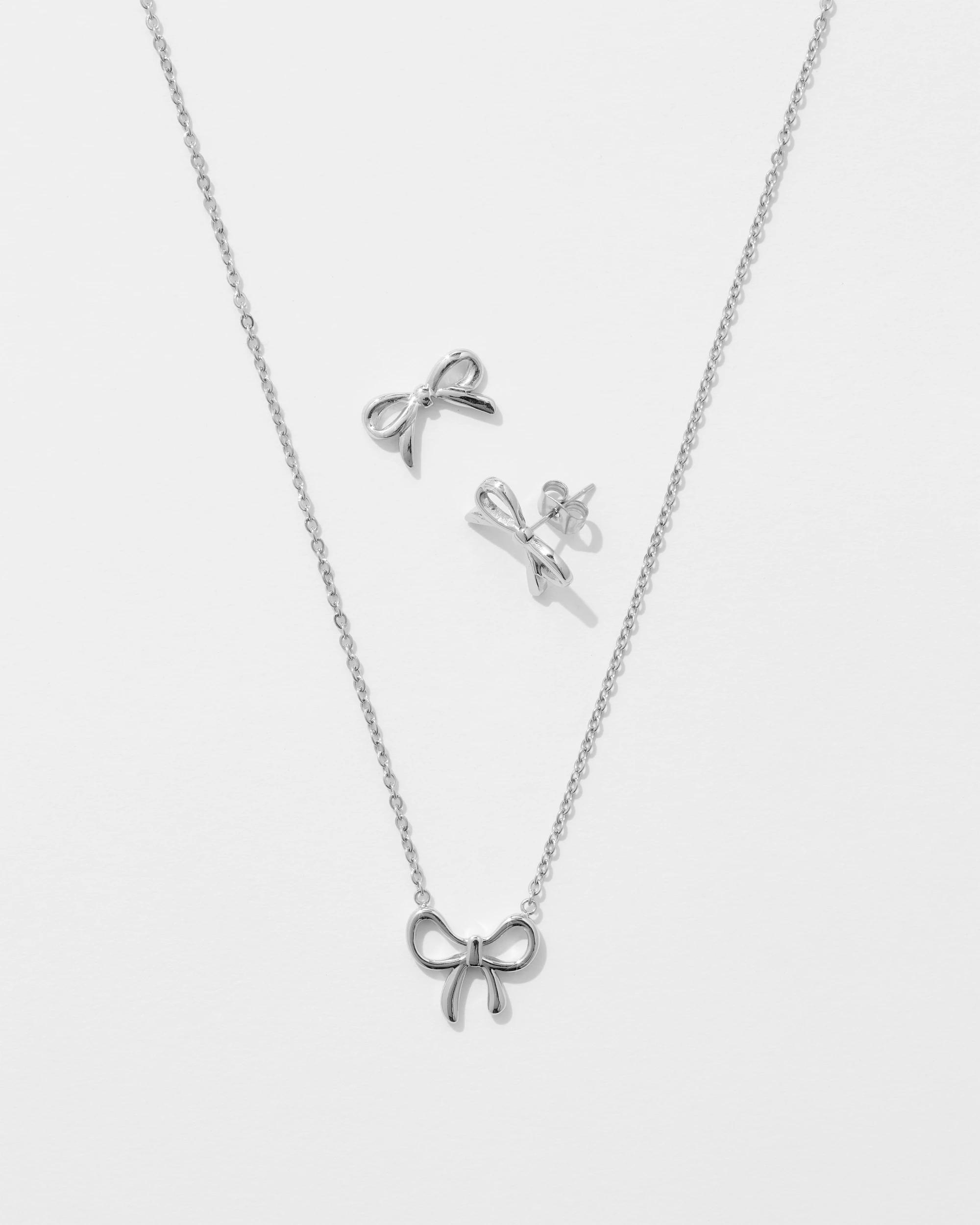 2 Target Waterproof 2 Pack Bow Jewellery Set SILVER, 2 of 2