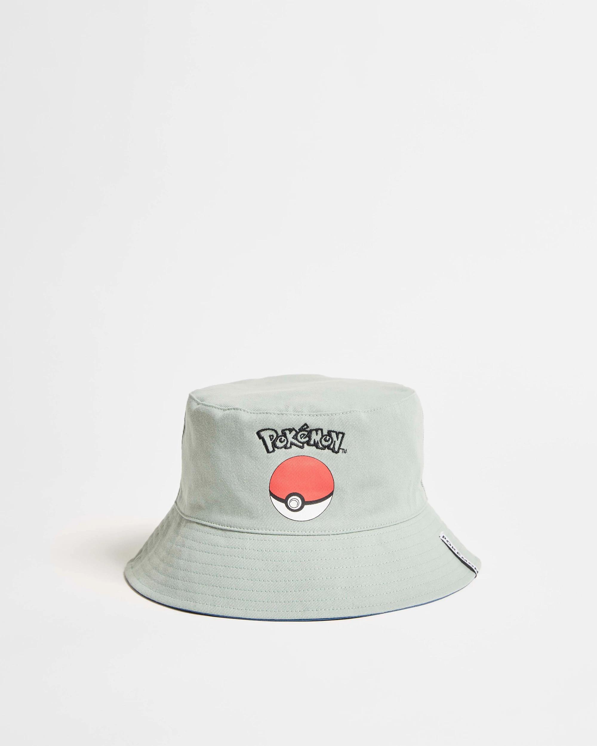 1 Licensed Pokemon Poke Ball Cotton Bucket Hat KHAKI, 1 of 4
