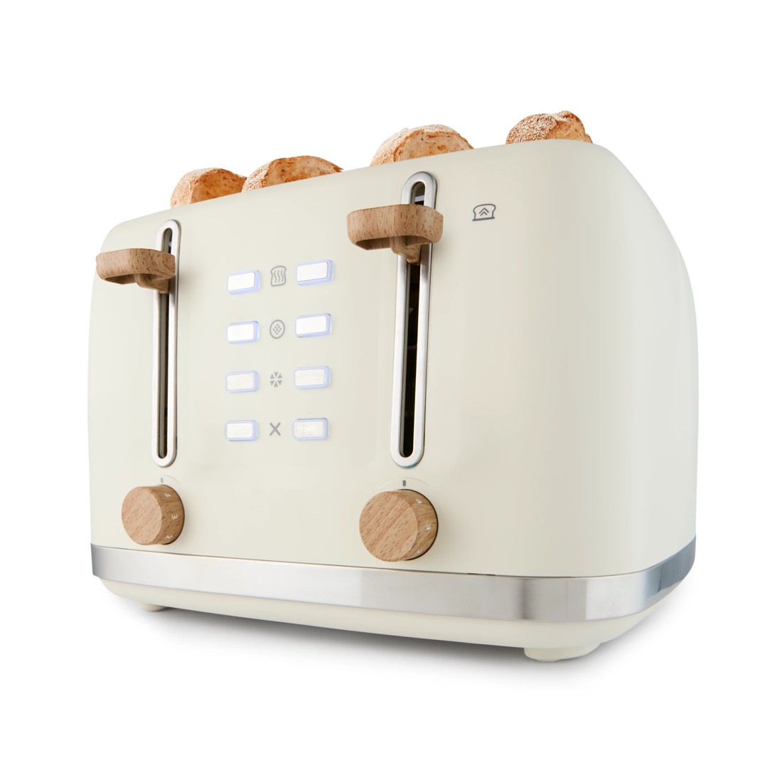 1 4 Slice Toaster - Off White, 1 of 8