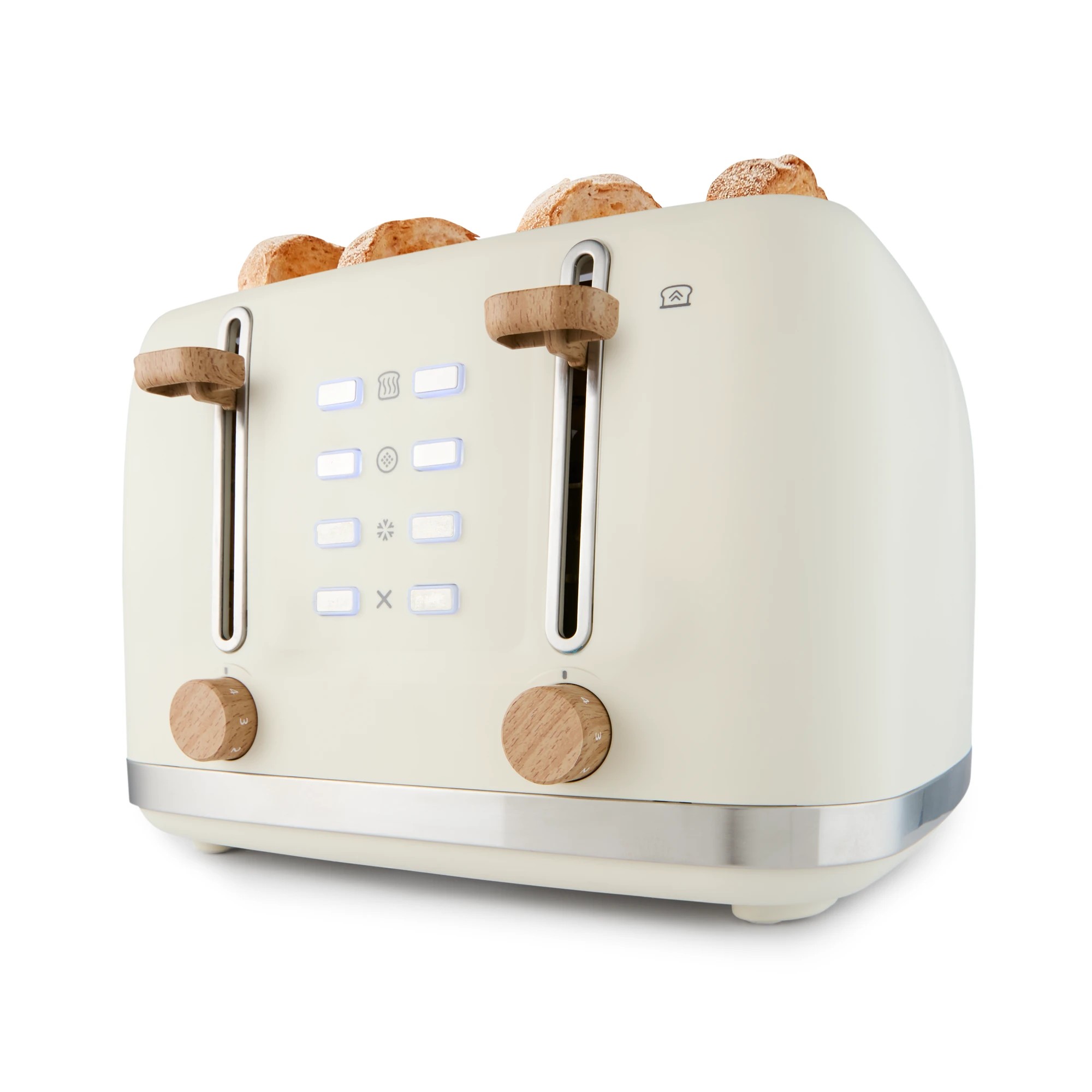 1 4 Slice Toaster - Off White, 1 of 8